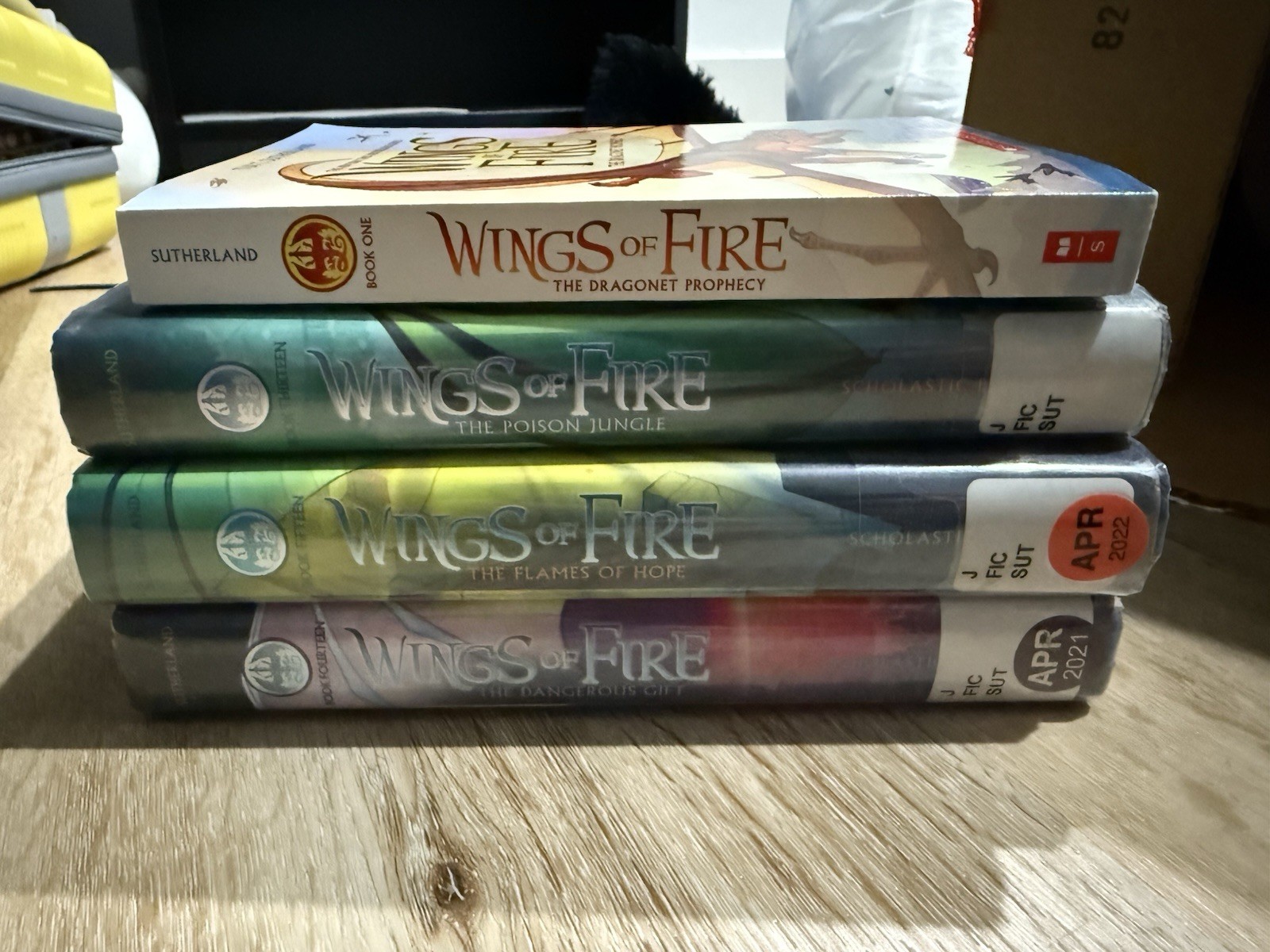 Wings of Fire by Tui T. Sutherland Books #1, #13, #14 #15