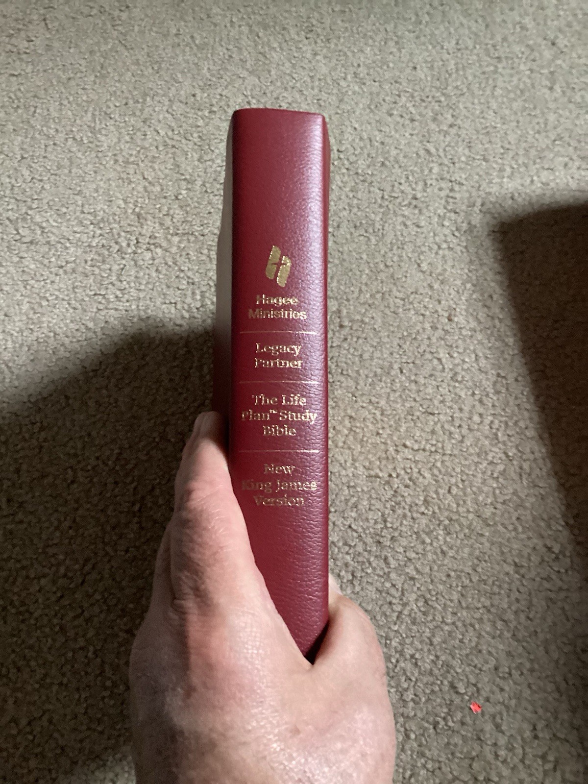 The Life Plan Study Bible NKJV Hagee Ministries Legacy Partner Red Faux Leather