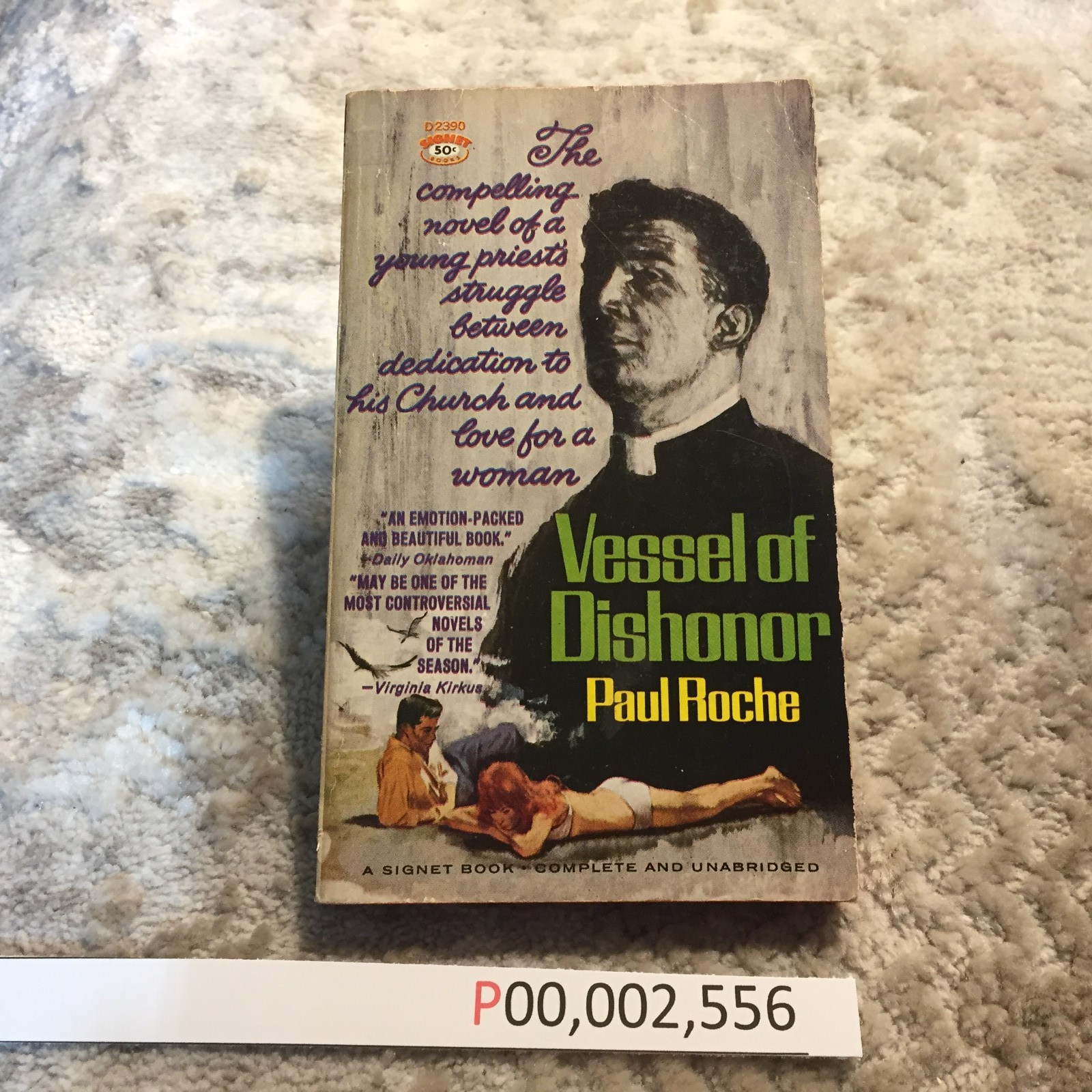 Vessel Of Dishonor Paul Roche 1963 Signet Catholic Priesthood Paperback Book
