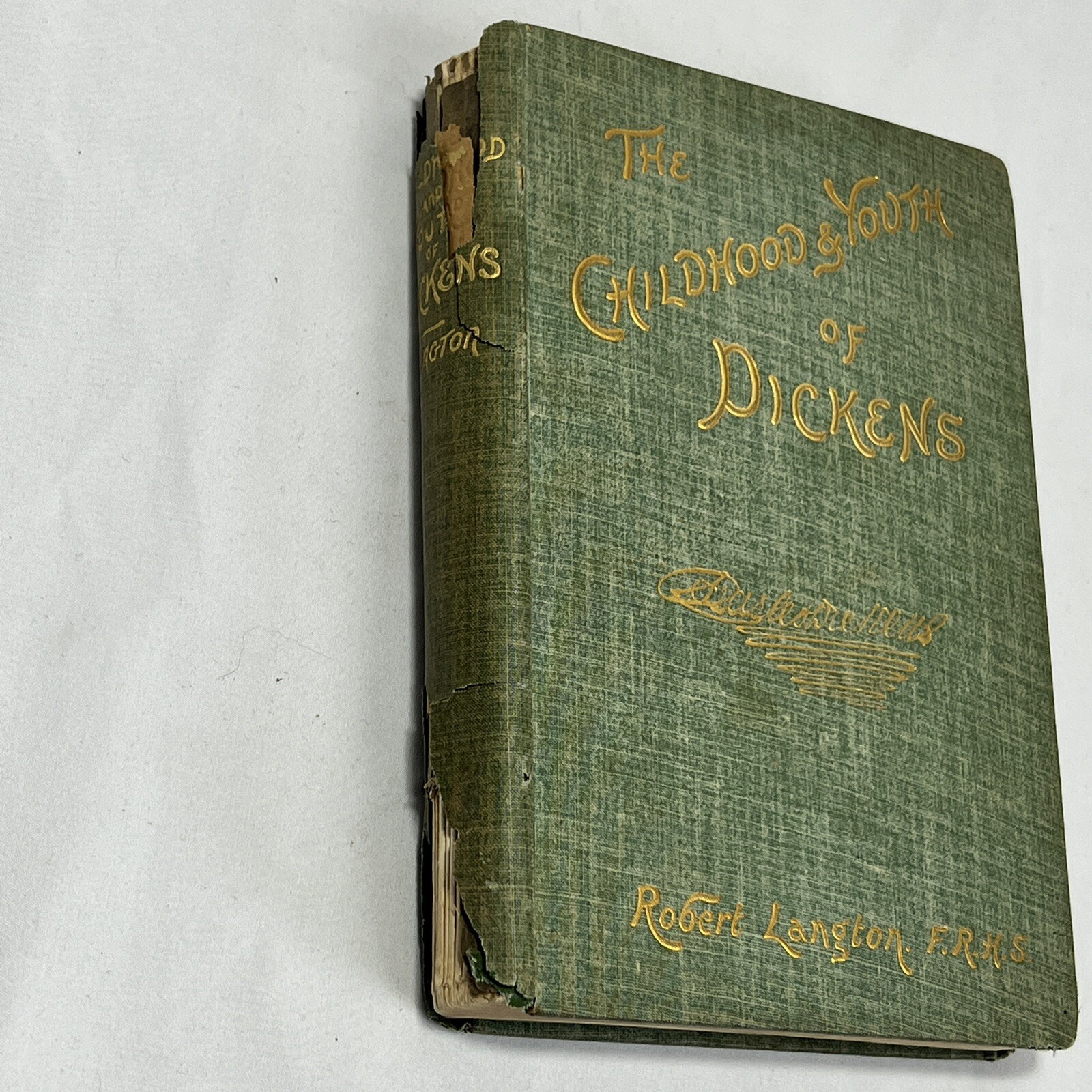 The Childhood & Youth Of Dickens Robert Langton 1891 Hard Cover