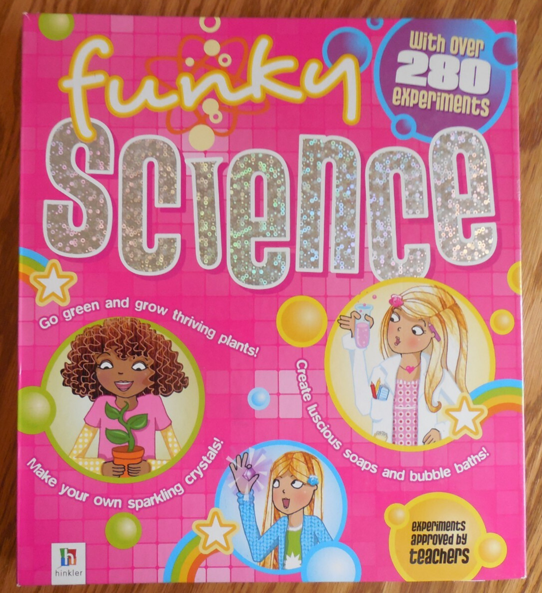 Hinkler Books “Funky Science” for Girls with 280+ Experiments HC Spiral Book