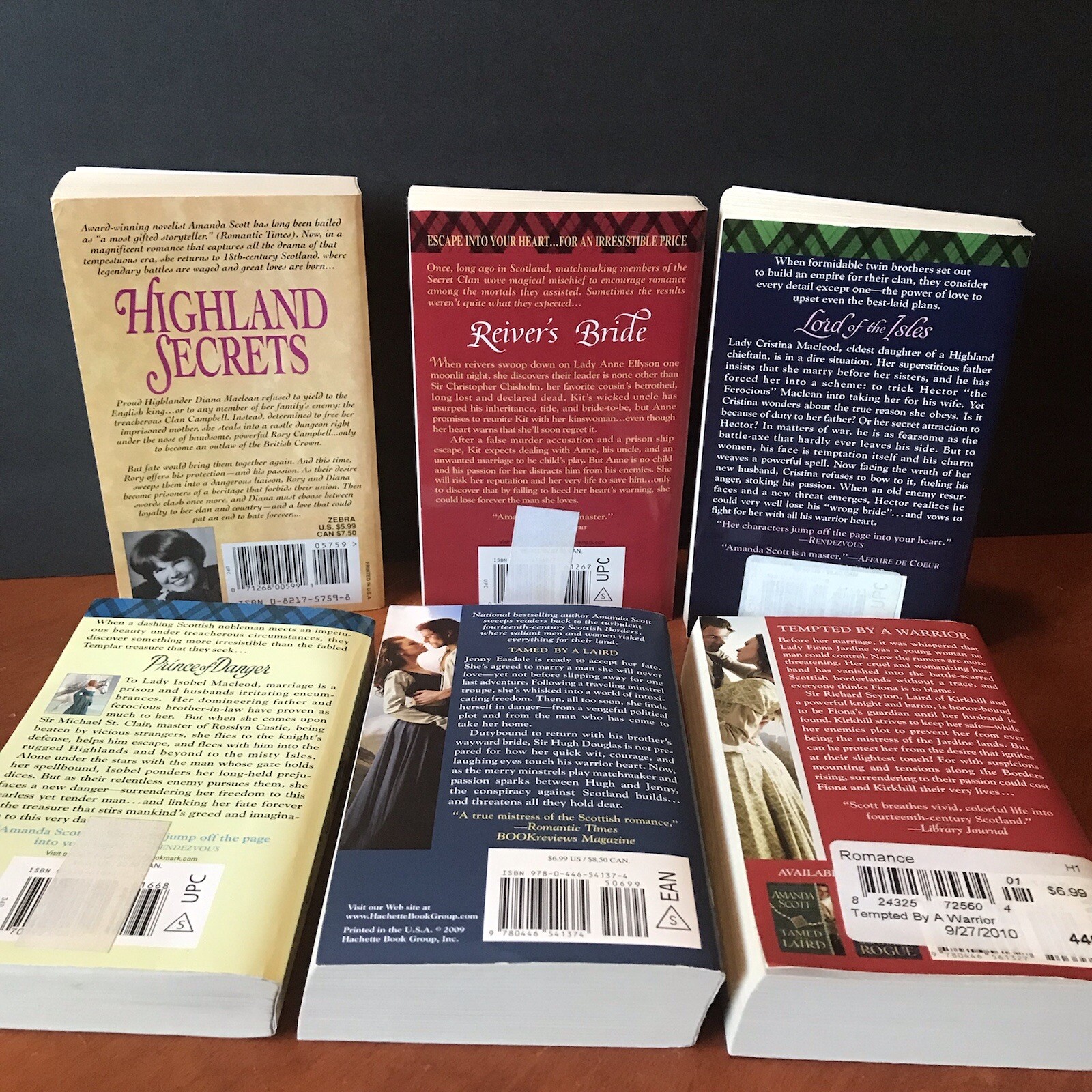 Lot: 5 Amanda Scott Books Paperbacks Galloway Tamed by a Laird Highland Secrets