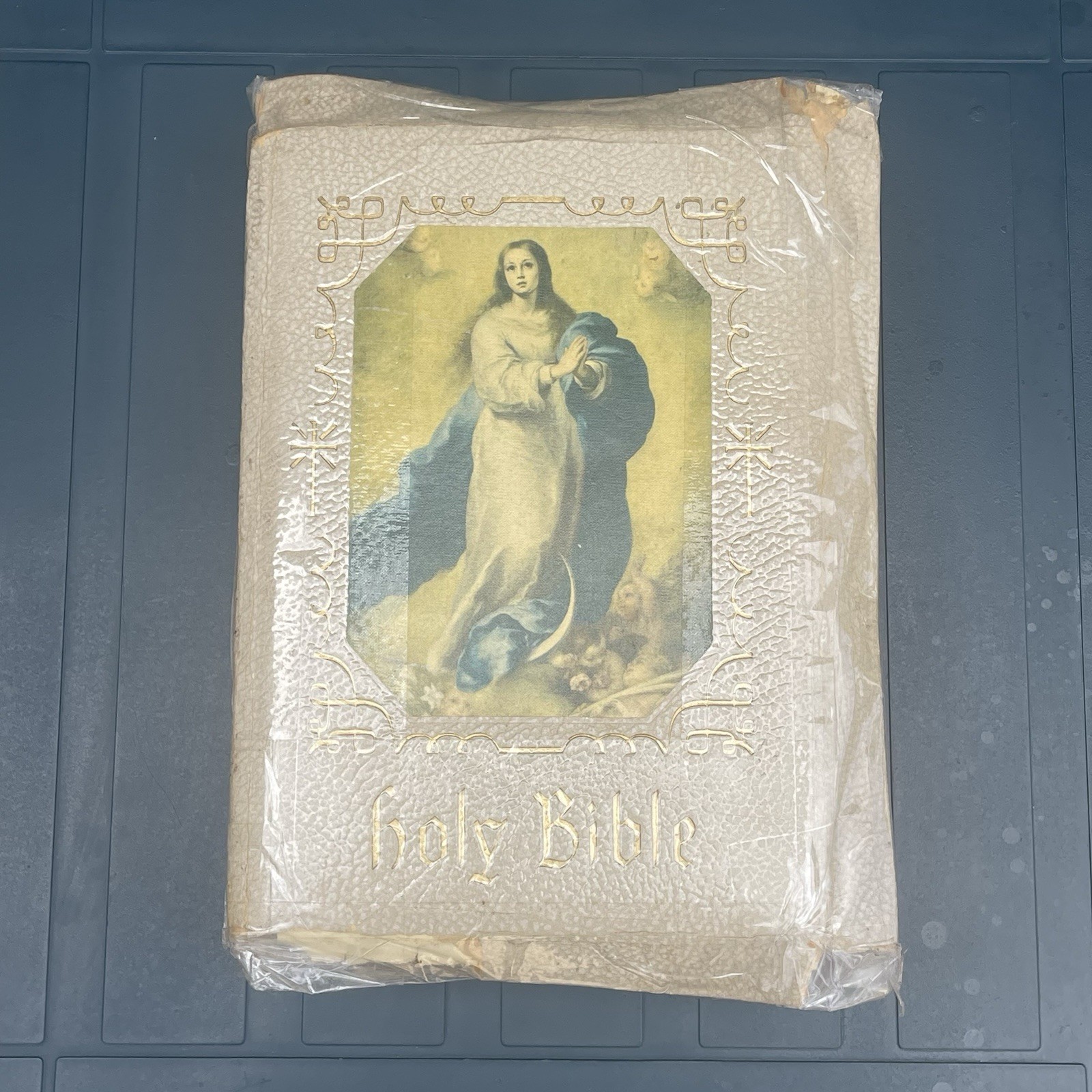 Vintage Holy Bible The Holy Angels Edition The Catholic Press 1963 White Large