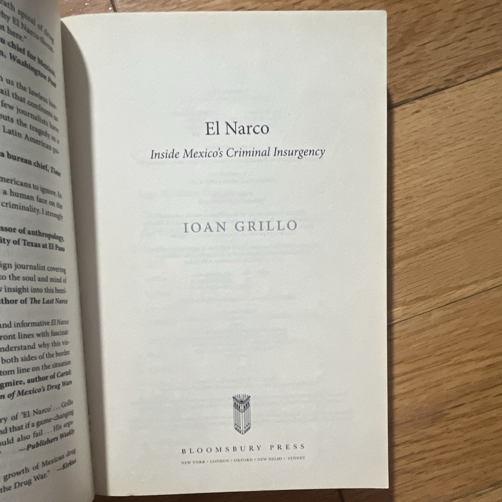 Ioan Grillo El Narco: Inside Mexico’s Criminal Insurgency TP English Bloomsbury