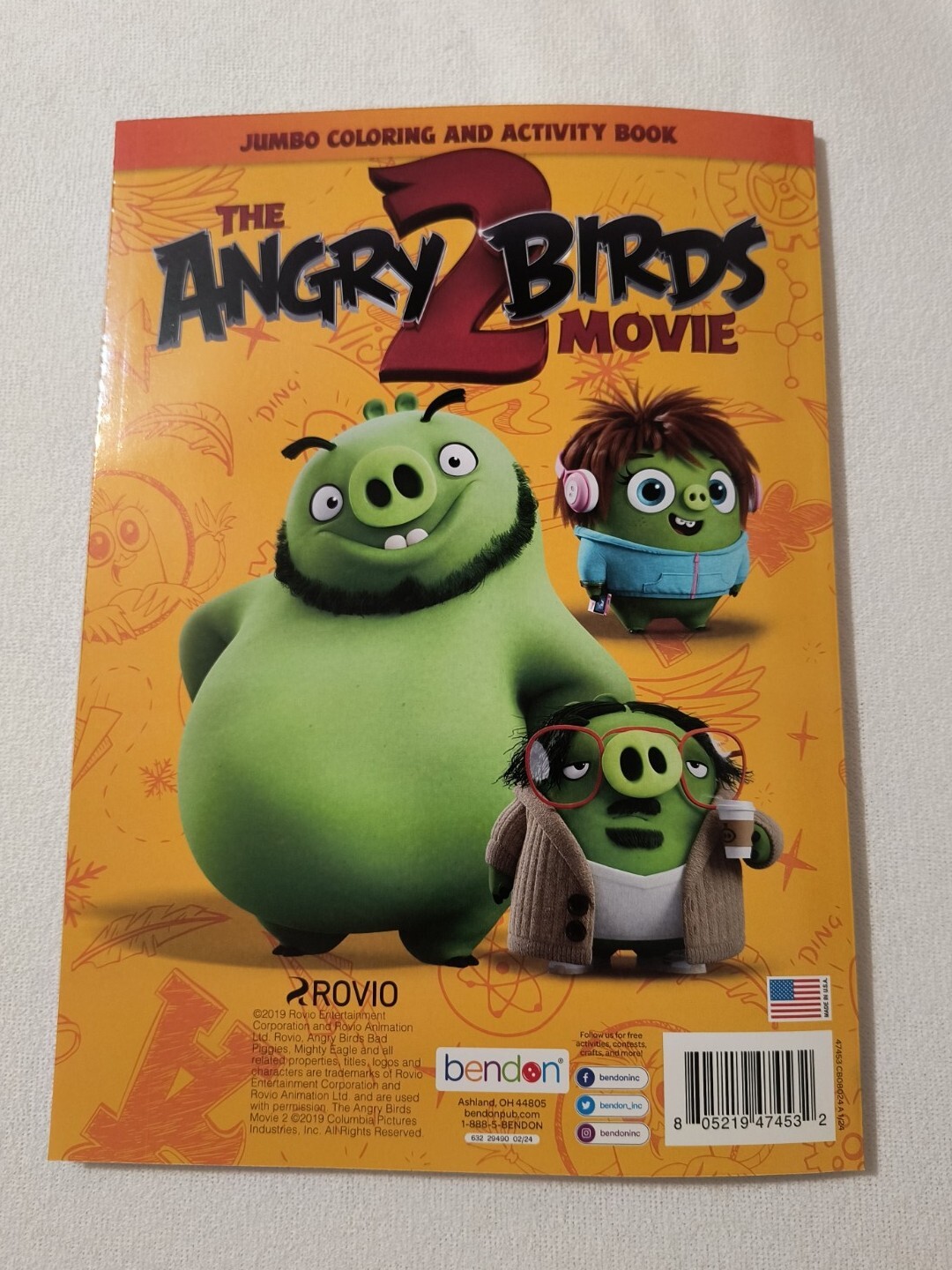 The Angry Birds 2 Movie “Born to be Angry” Coloring Book by Bendon 🆕 Free Ship!