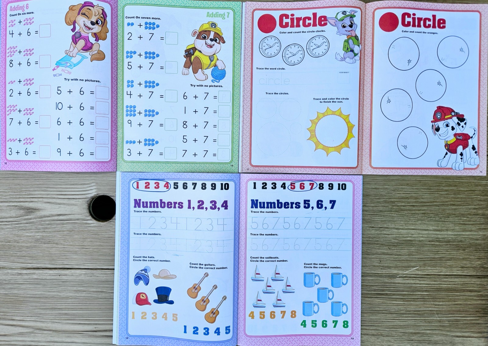 Paw Patrol Pre-K Workbook set of 6 preschool learning books