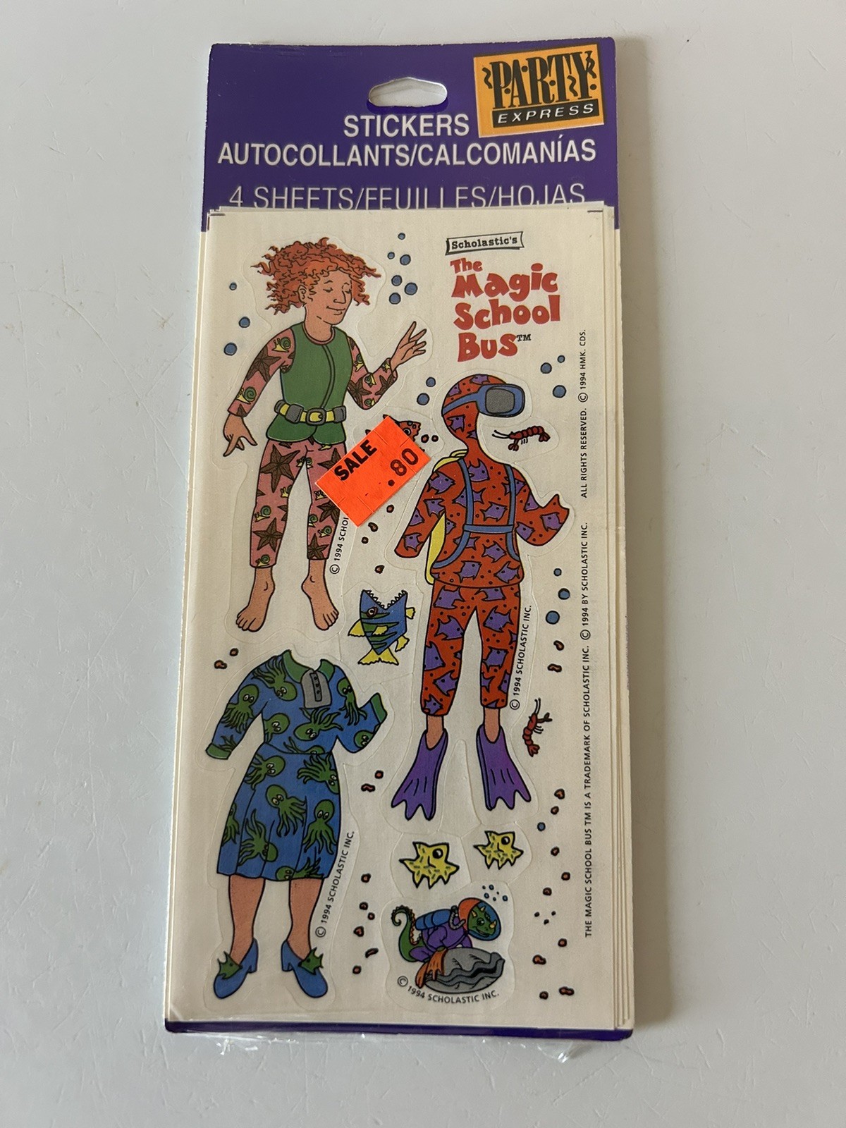 Lot of 9 Vintage Magic School Bus Books…5 Paperback…3 Hardcover…Extras…Stickers