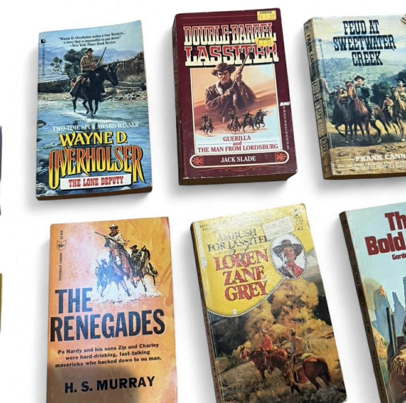 Vintage Bundle of Paperback Western/Cowboy Vovels 10 books
