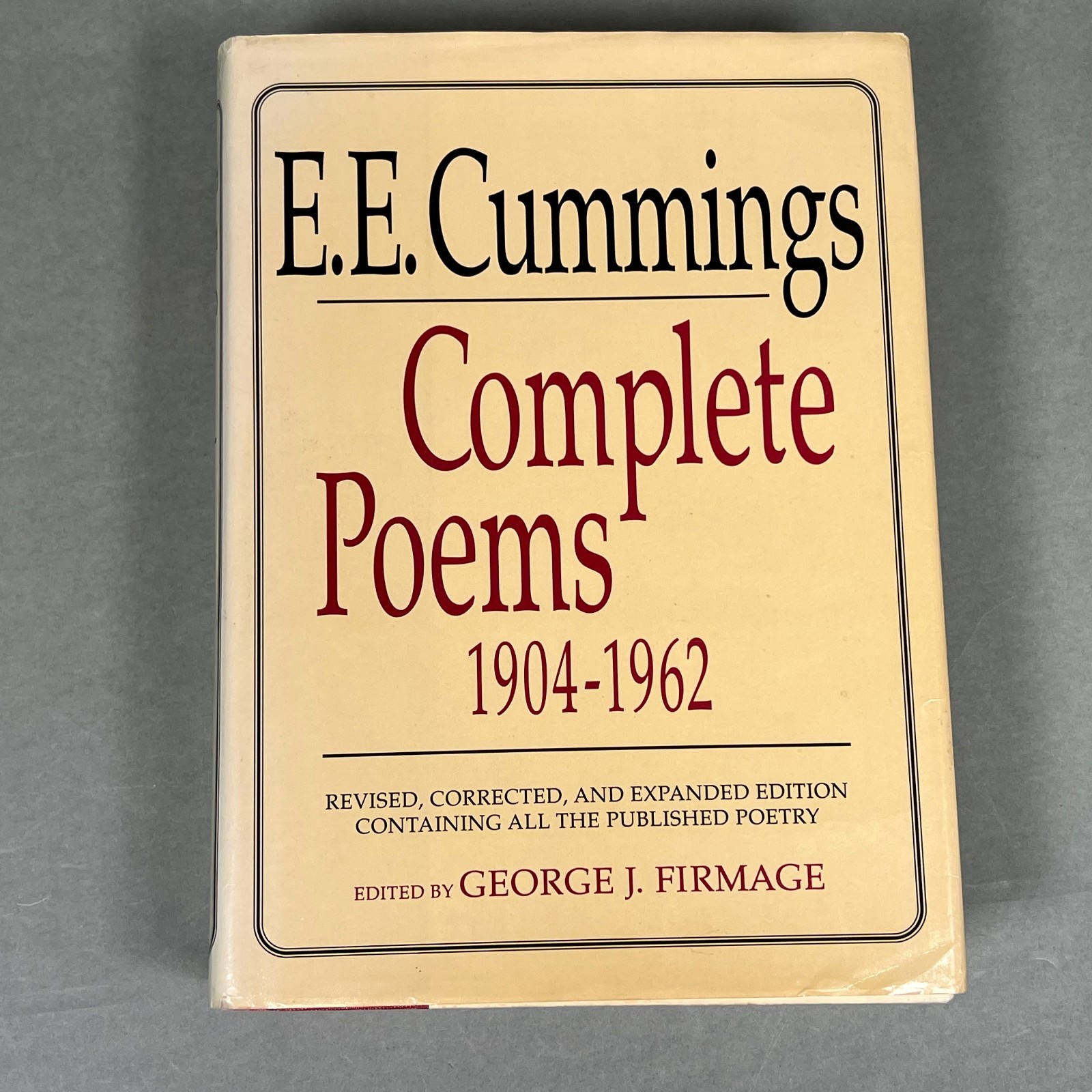 E. E. Cummings: Complete Poems, 1904–1962 HC/DJ 1993 First Printing Poetry Book