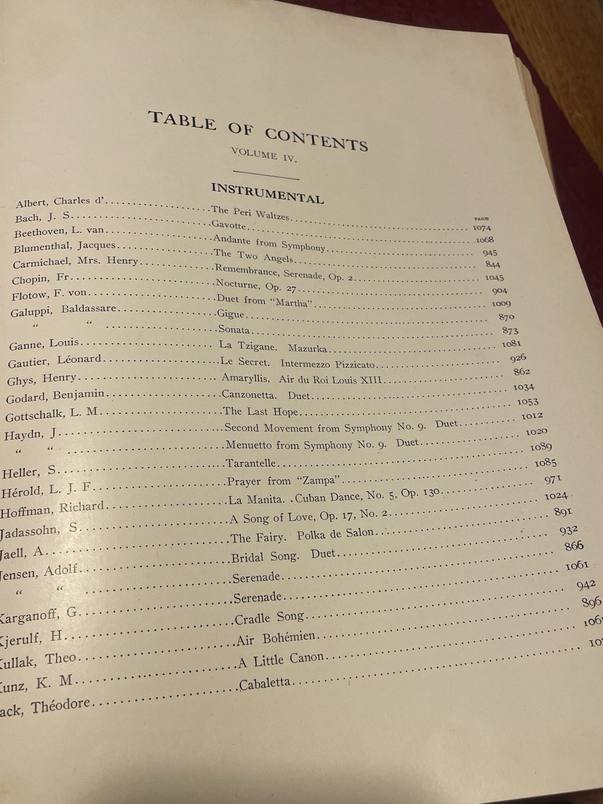 1909 VOLUMES 1-5 WORLDS BEST MUSIC INSTRUMENTAL Index The University Society