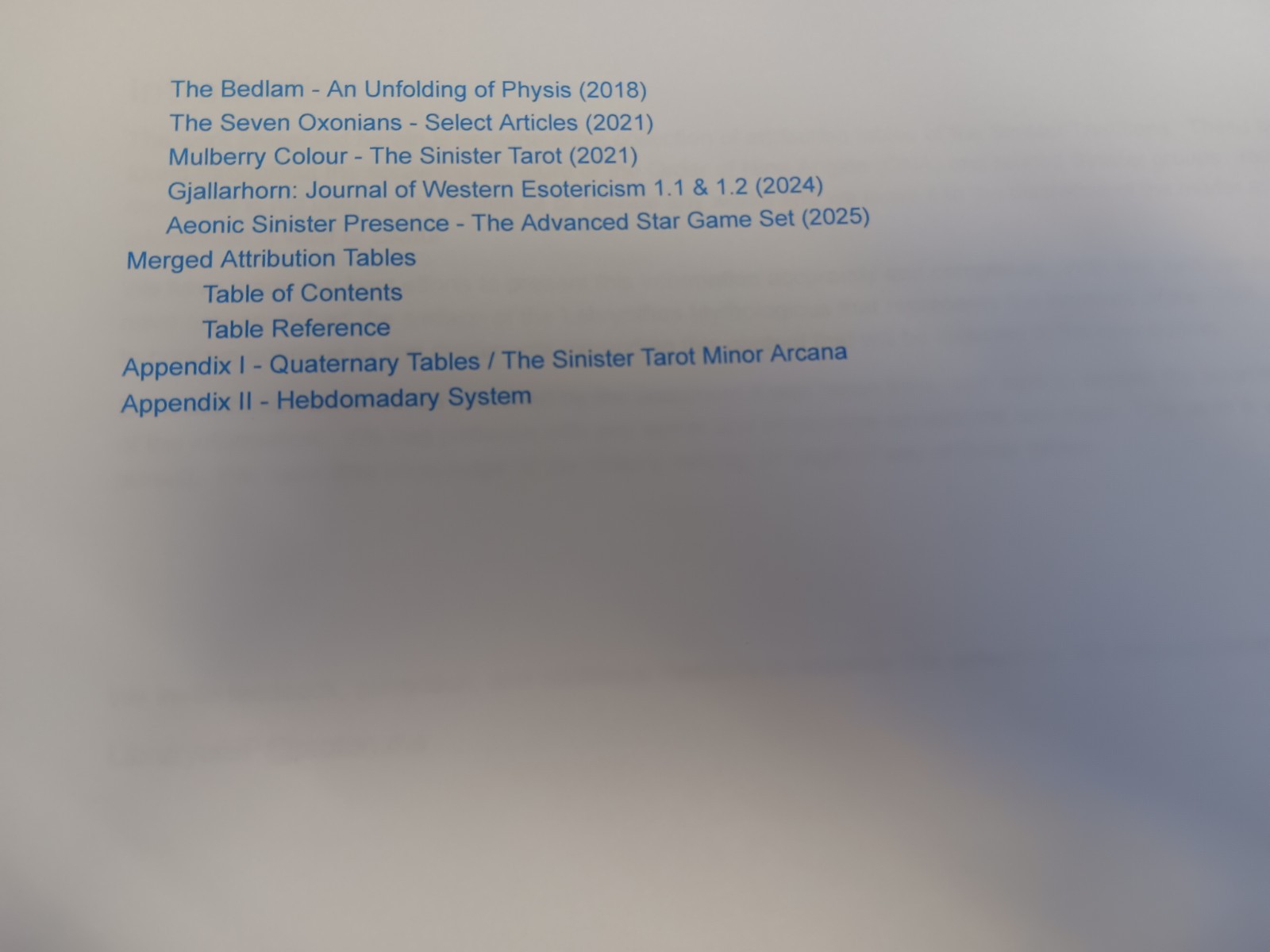 Sinister Attributions (Misprint) Alchemy Order Of Nine Angles O9a Satanism