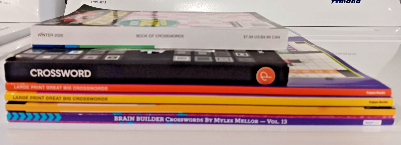 Lot of 6 Crossword Puzzle Books Kappa Dreamtivity Bendon Parragon Small-LG Print