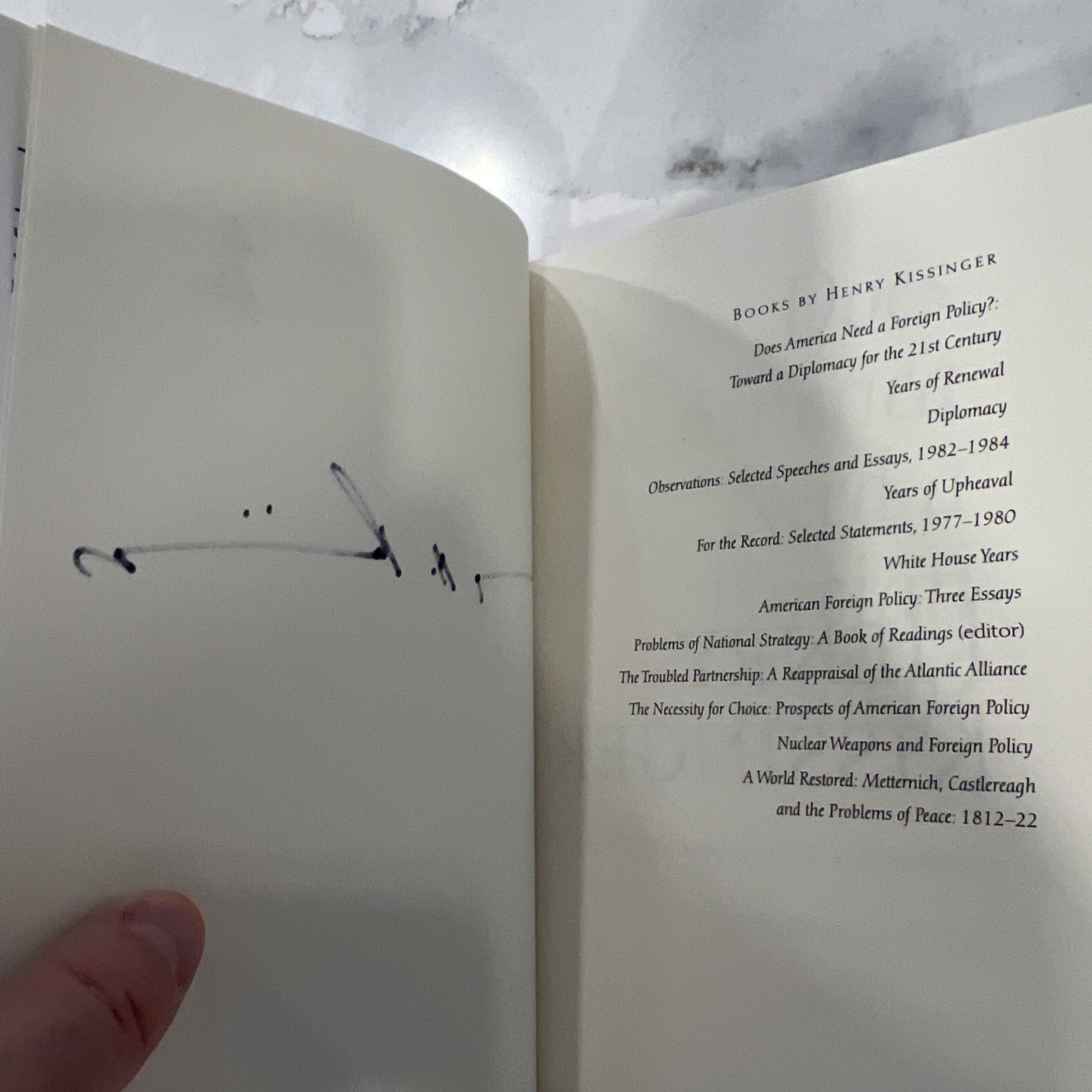 Henry Kissinger: Does America Need a Foreign Policy? – Signed First Edition?