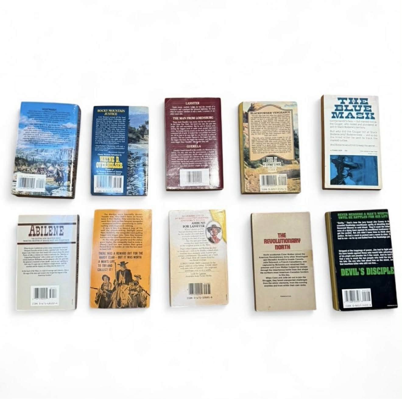 Vintage Bundle of Paperback Western/Cowboy Vovels 10 books