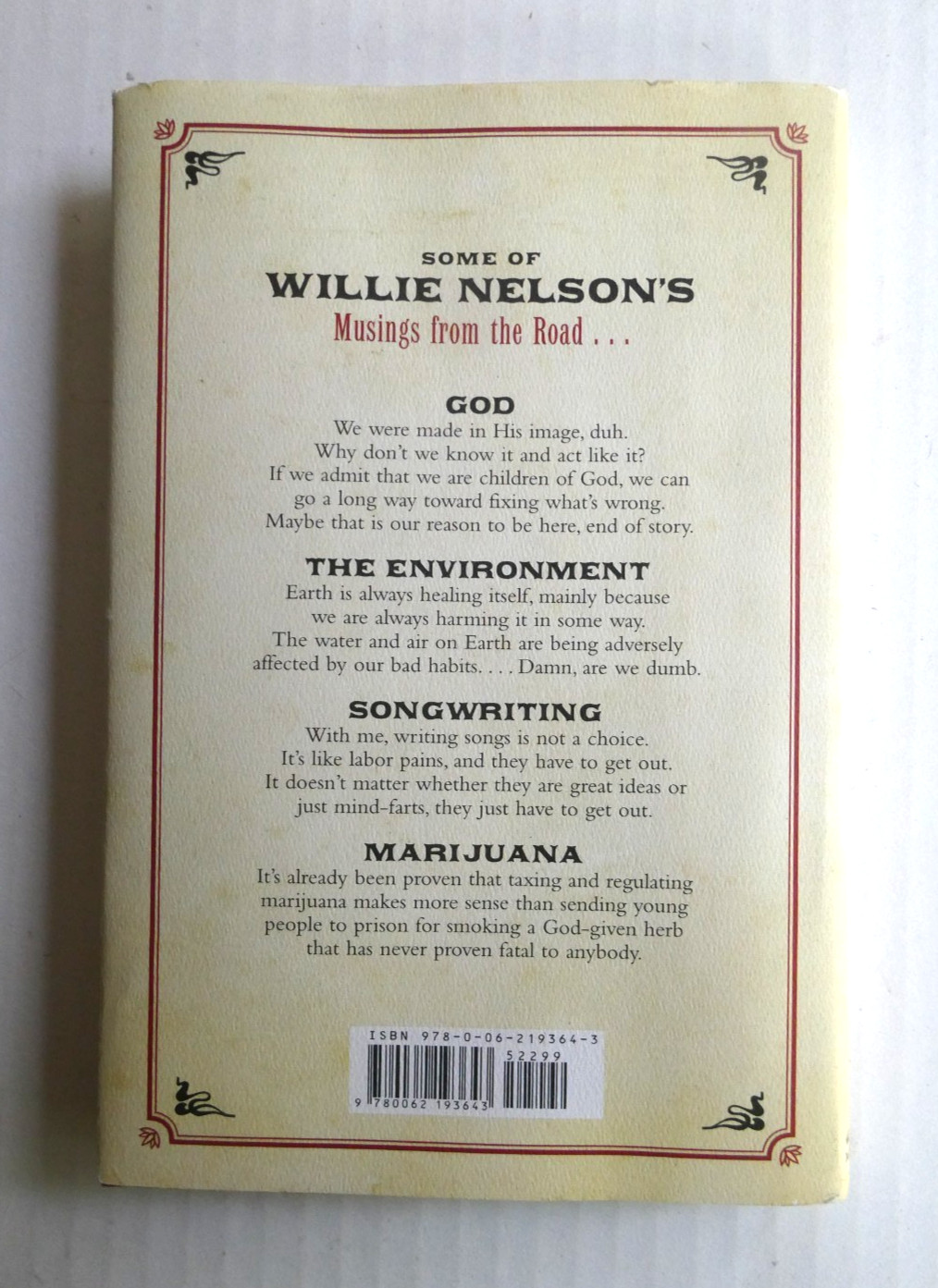 Willie Nelson Double Facsimile Signed Roll Me Up & Smoke Me 1st Ed 10th Printing
