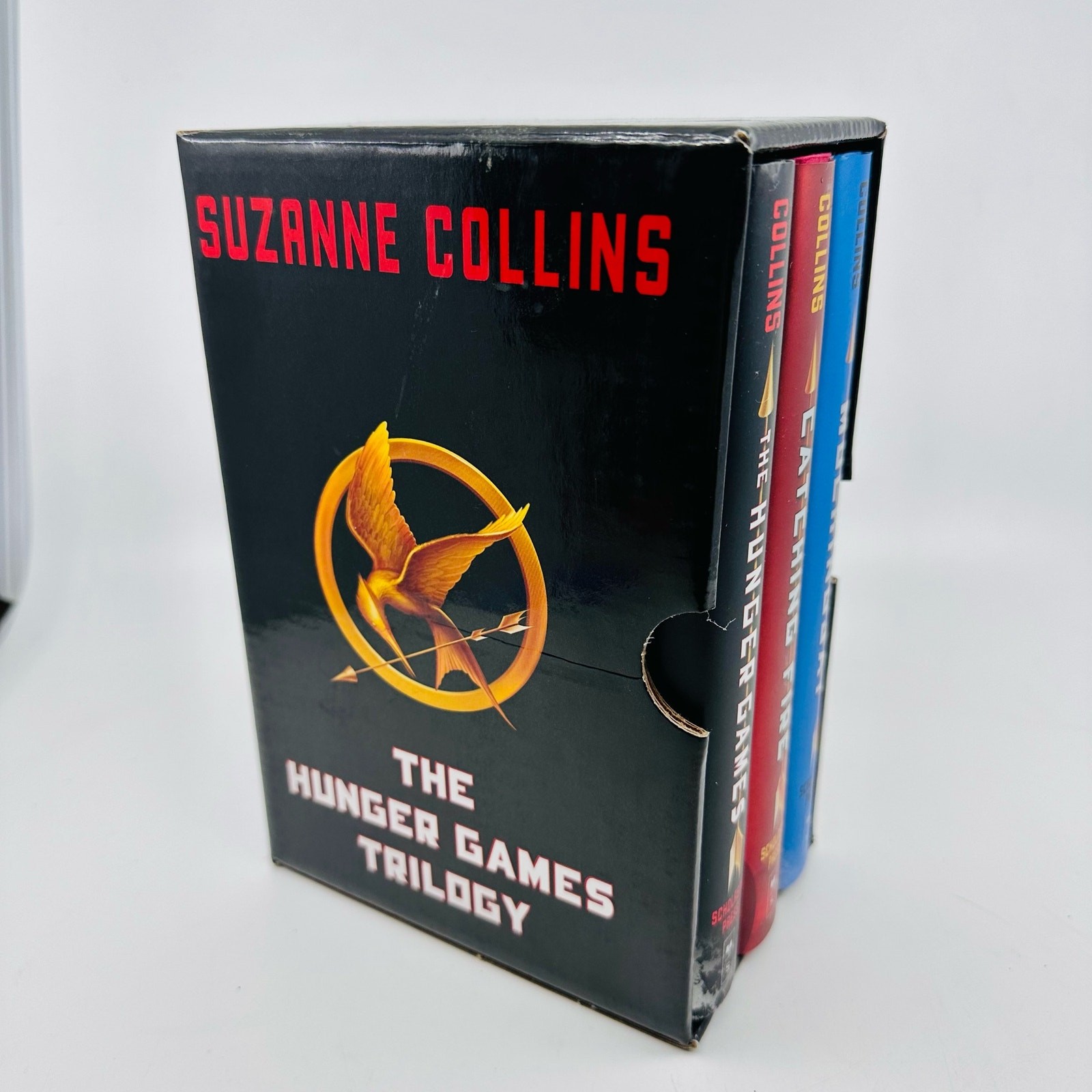 The Hunger Games Trilogy With Box by Suzanne Collins, Scholastic Press, Set of 3