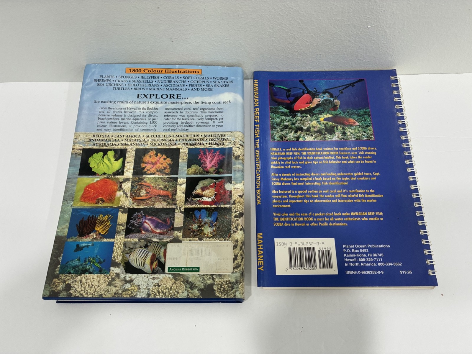 Coral Reef & Fishes 2 Books Field Guide and Identification
