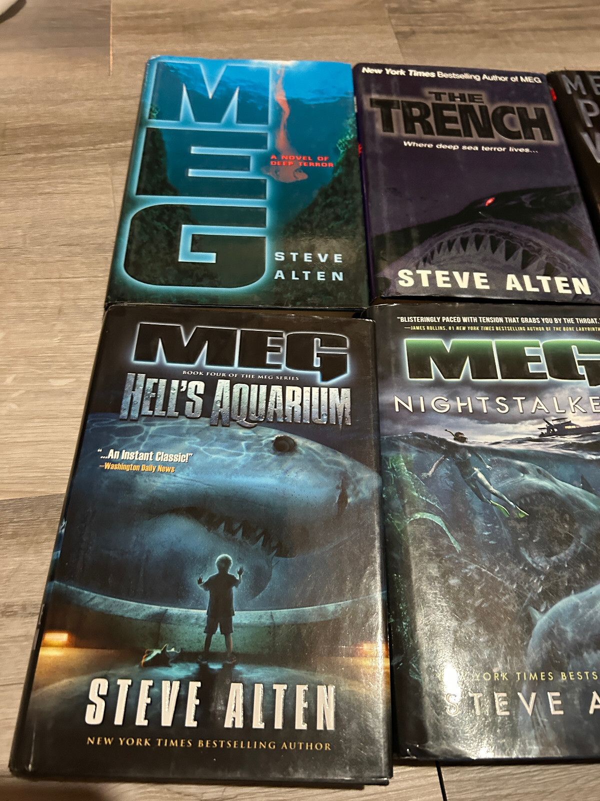 MEG Series Set Lot +LOCH Steve Alten HARDCOVER NOVELS JAWS SHARK Megalodon