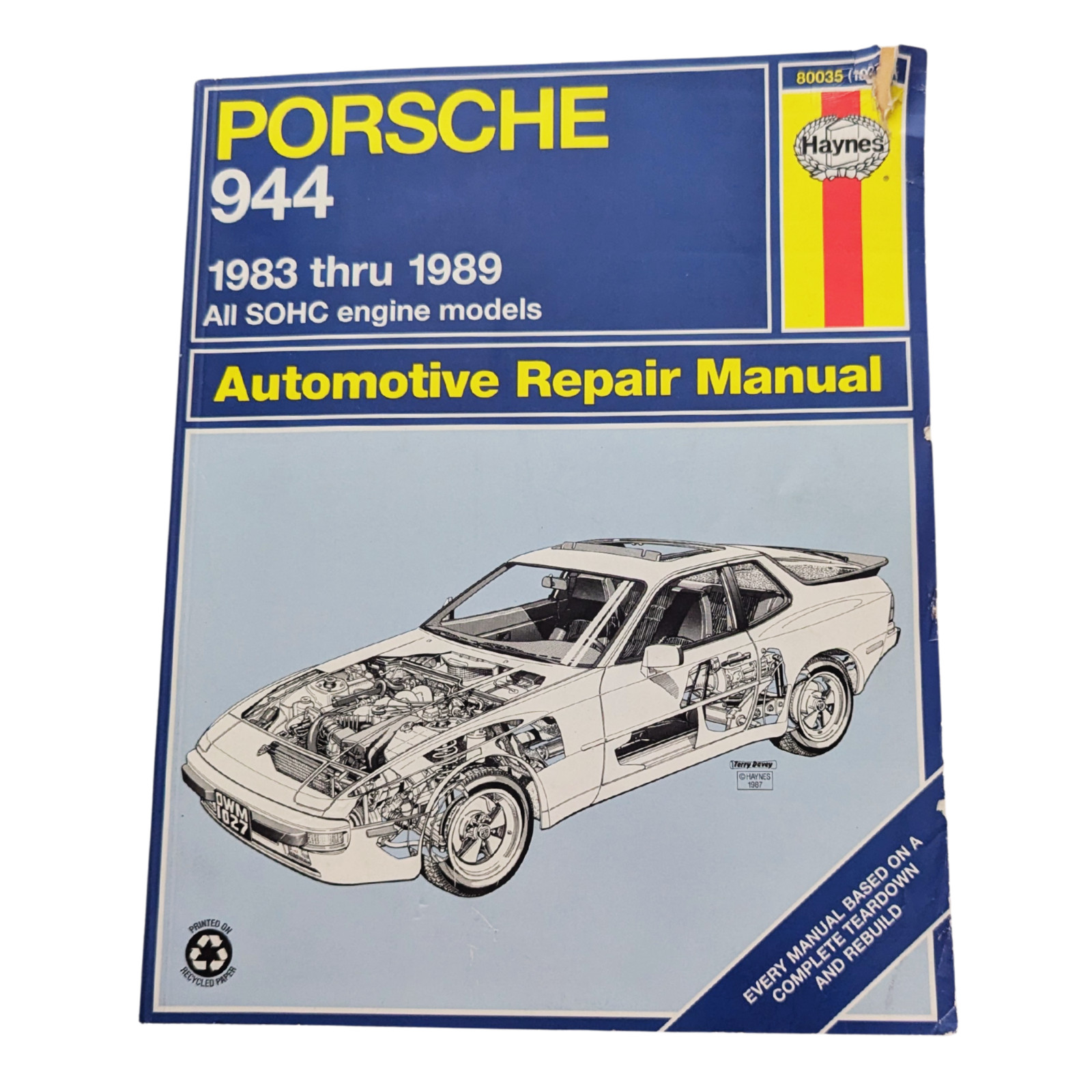 PROSCHE 944 – 1983 THRU 1989 Haynes Repair Manual 80035 – All SOHC Engine Models