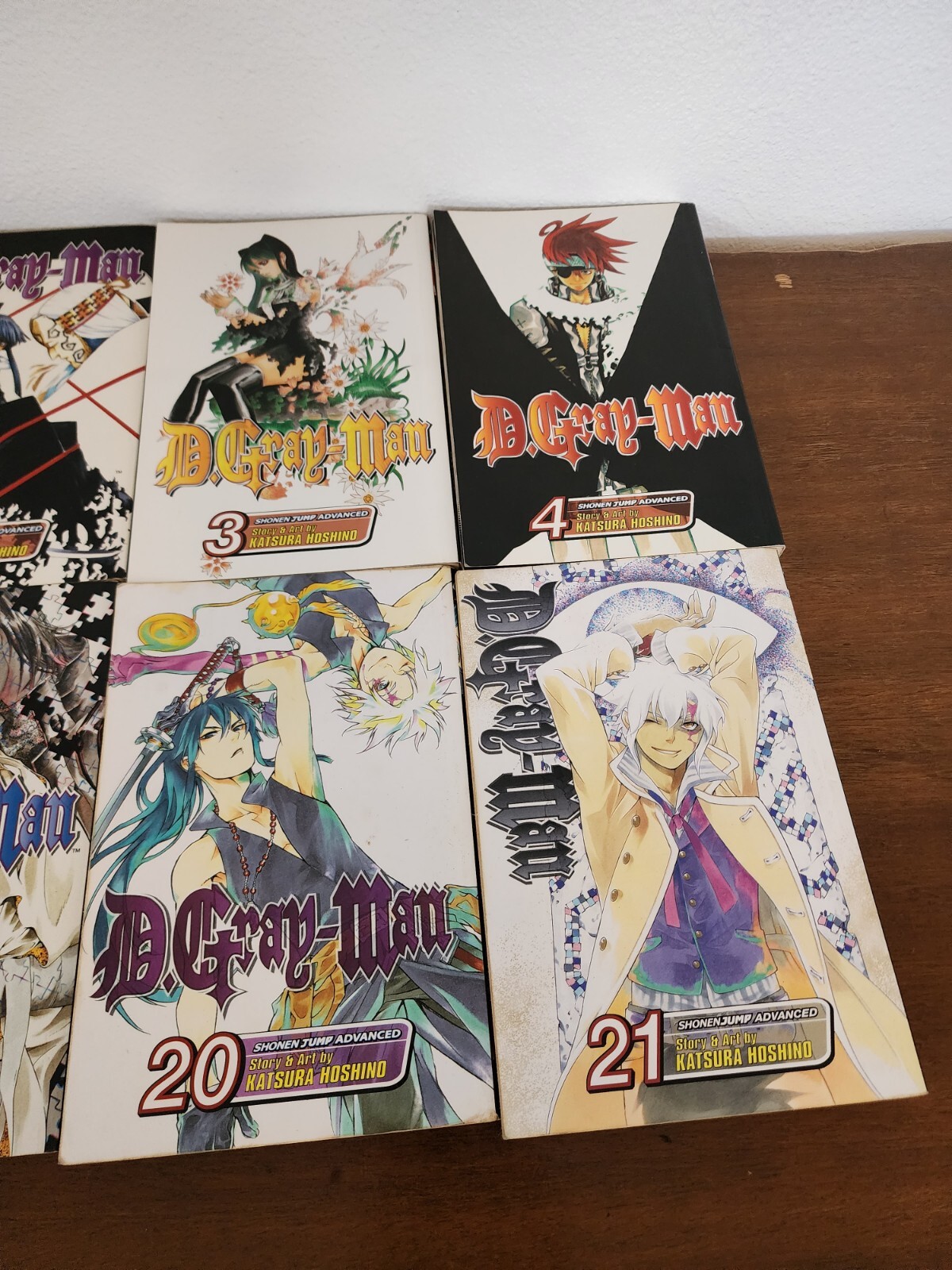 D.Gray man Volumes 1,2,3,4,5,7,20,21 Manga Lot of 8, English Shonen Jump Anime