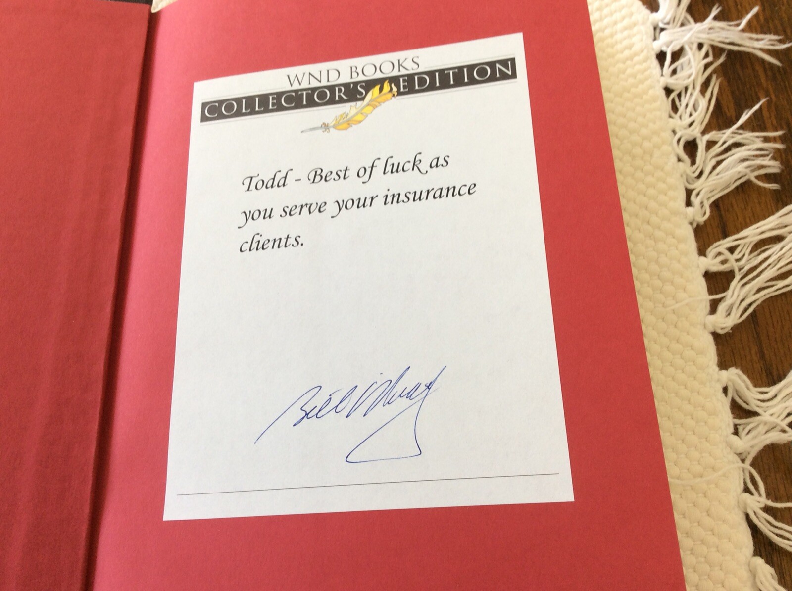 Bill O’Reilly “The No Spin Zone” Hardcover Signed Brand New