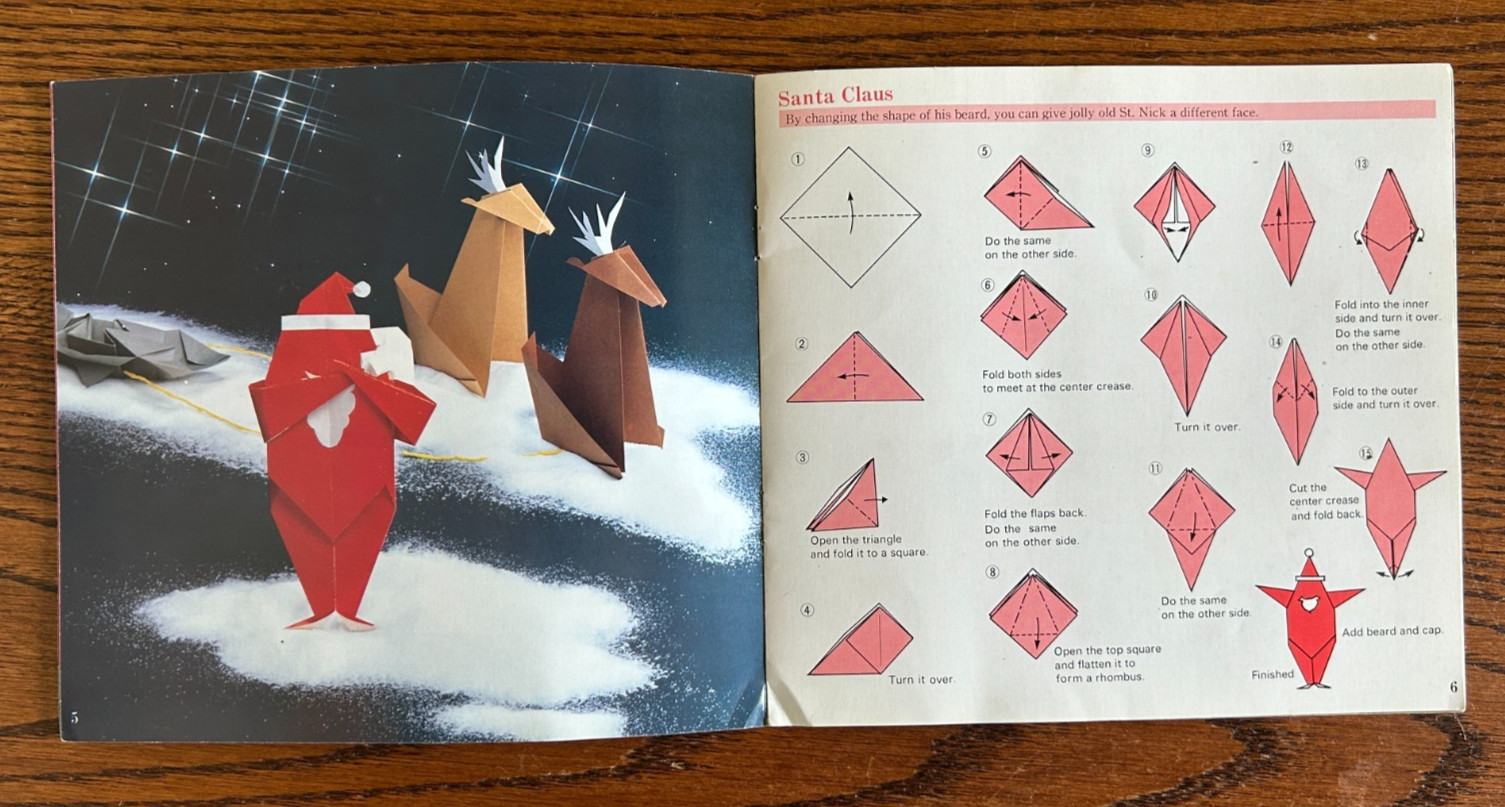 Lot of 5 Origami Books 1, 3, 4, 7, 11 Printed in Japan 1985+ Vintage