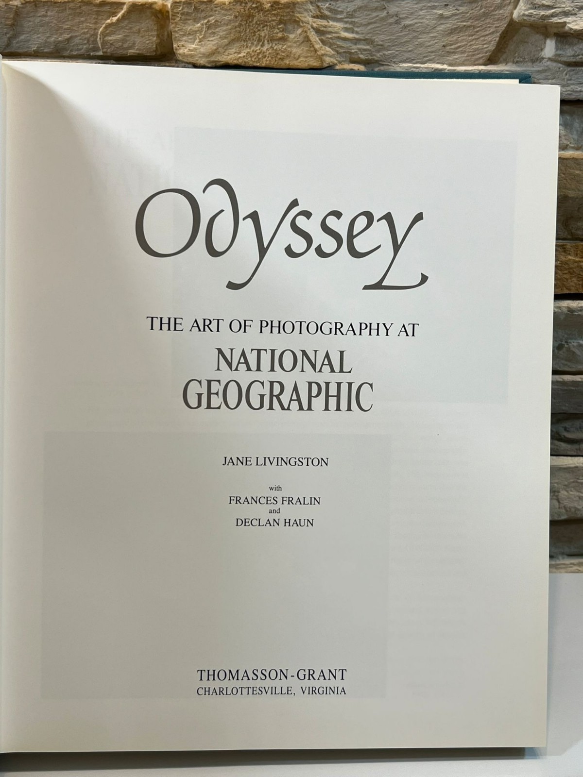 Odyssey The Art of Photography at National Geographic Jane Livingston 1988 HCDJ