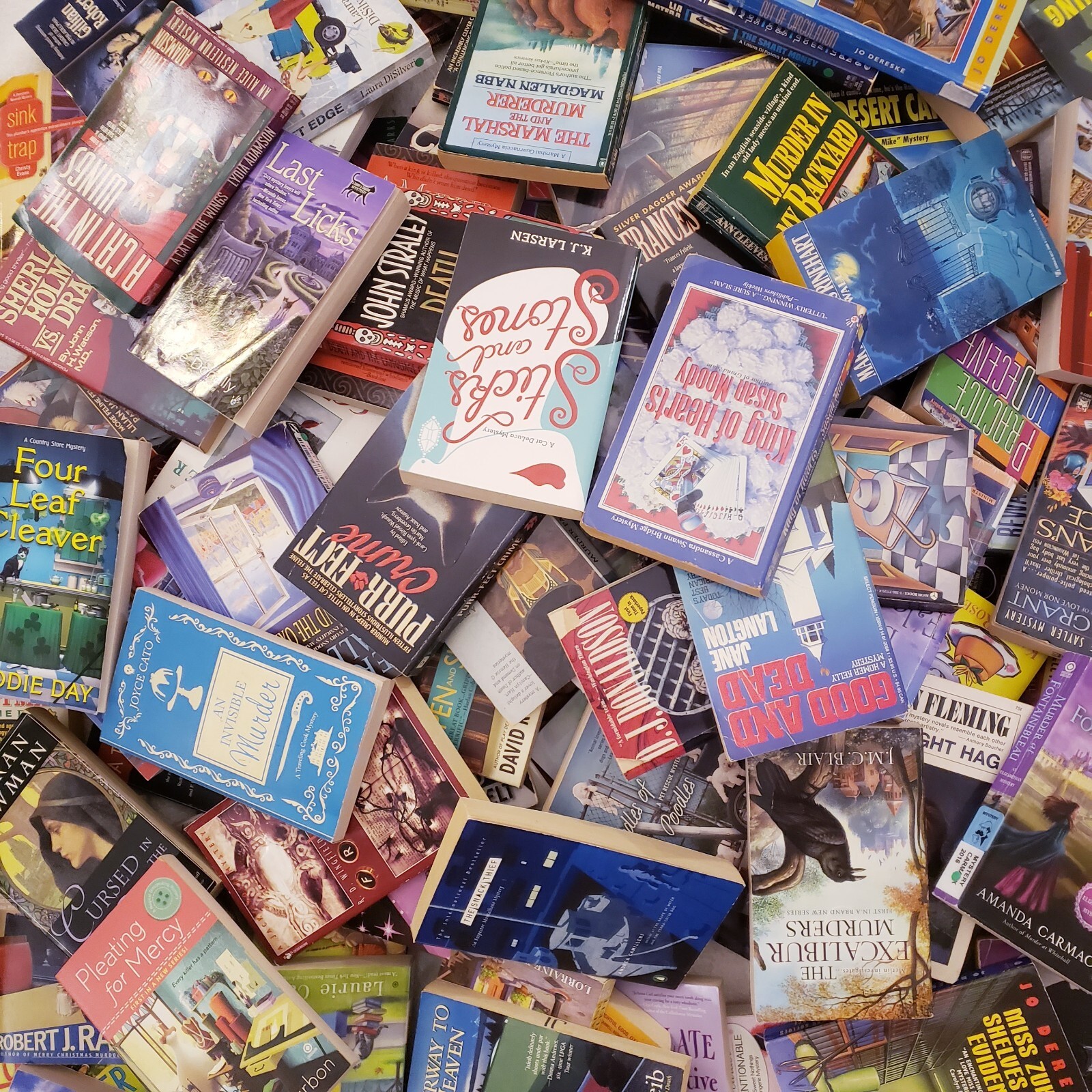 Random Pick Box Huge Big Lot 50 Cozy Mystery Novel Mass Market Book Mixed Author