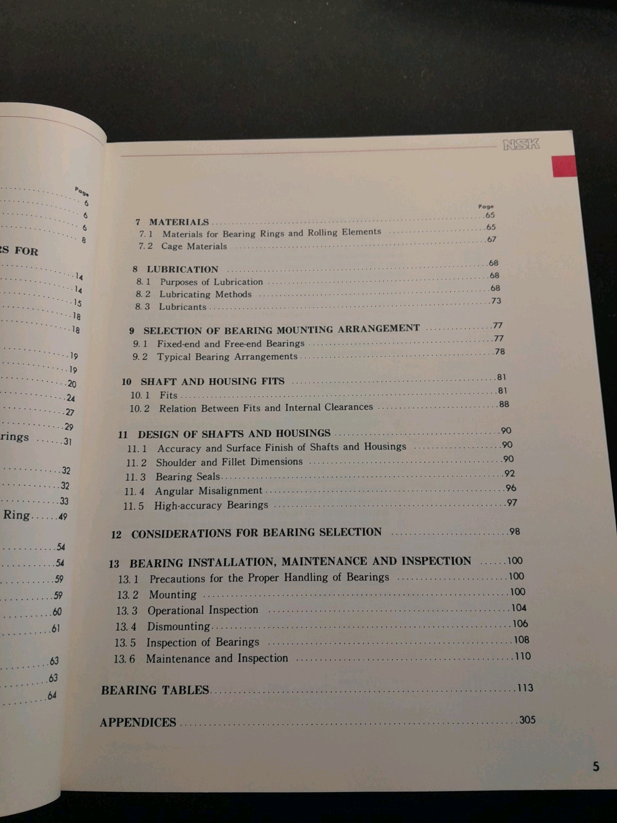 NSK Ball and Roller Bearings Catalogue 1982 Nippon Seiko Japan Manual