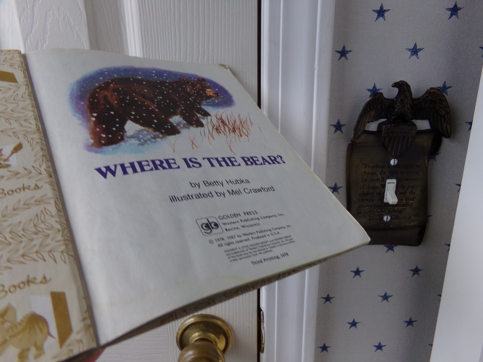 Where is the Bear? Betty Hubka Crawford Vtg A Little Golden Book 1978 1967 568