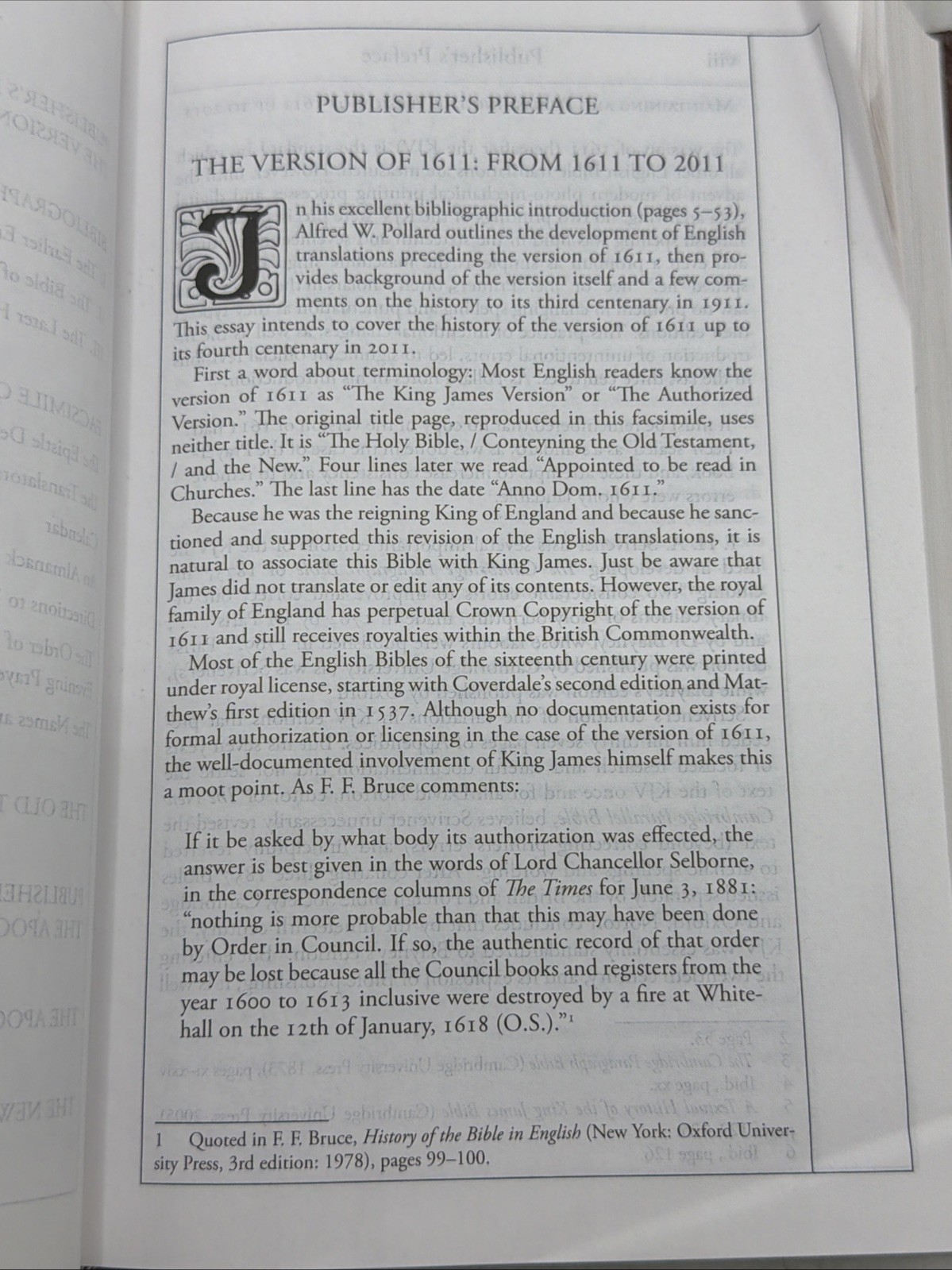 The Holy Bible: King James Version 1611 Edition HC Hendrickson 2018