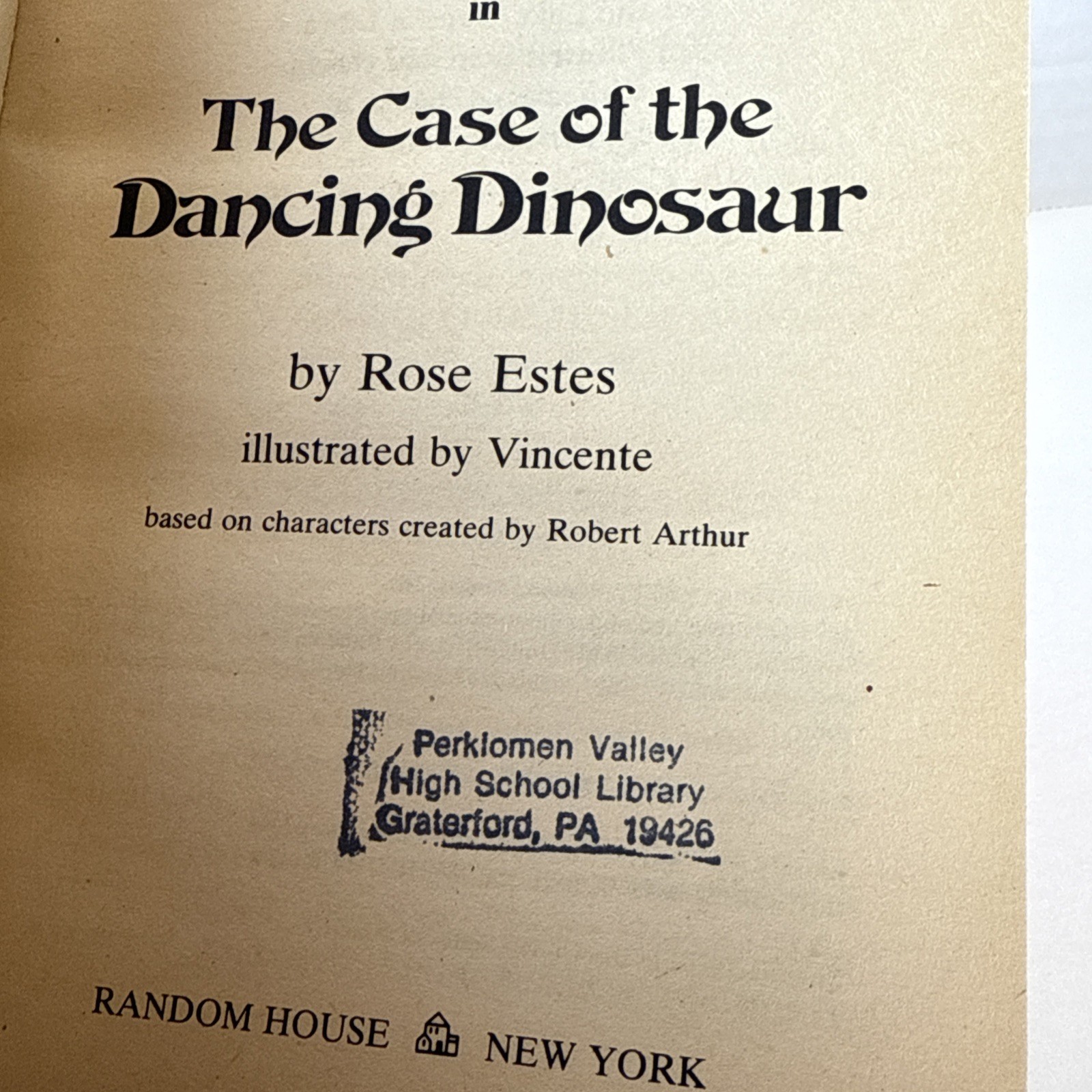 Three Investigators Case of the Dancing Dinosaur Paperback Find Your Fate
