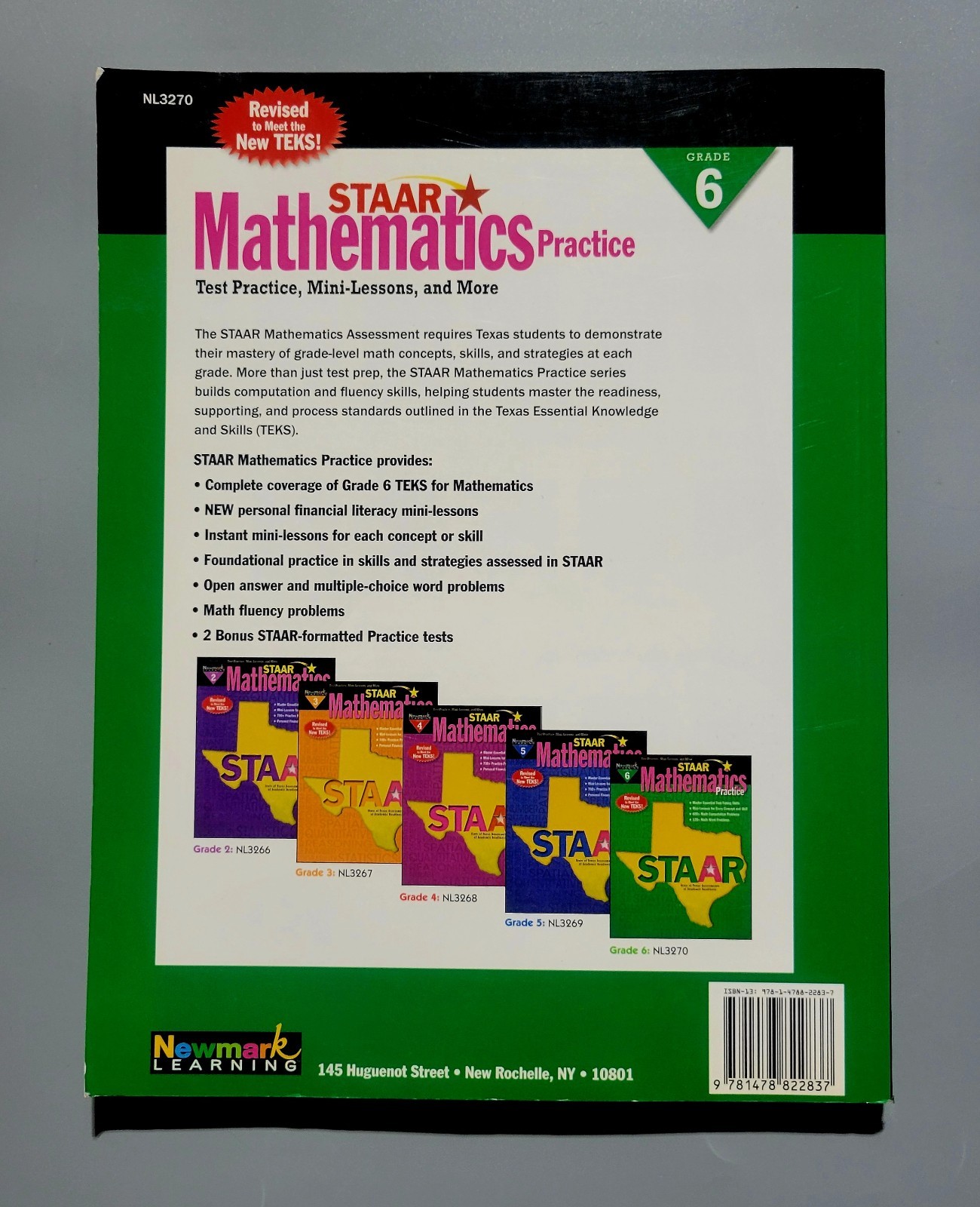 STAAR Mathematics Practice Grade 6 – Newmark Learning – PB – VG