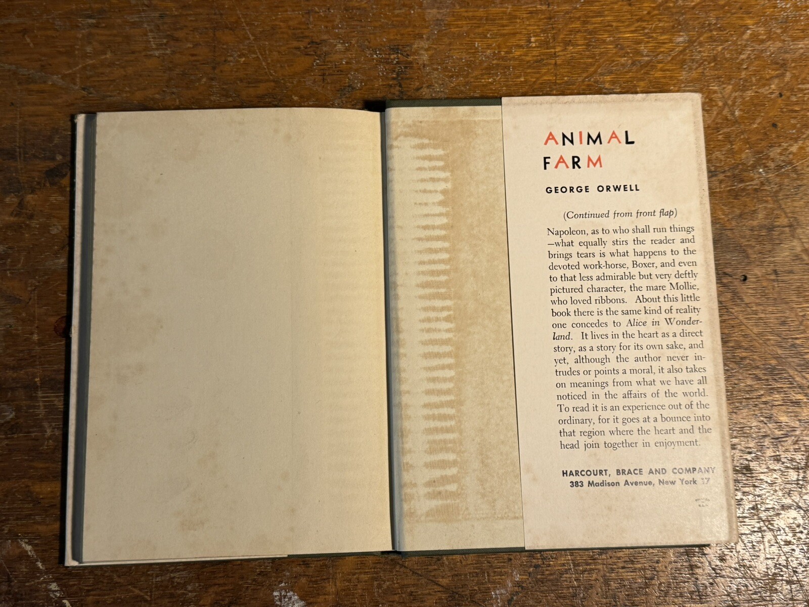 Animal Farm by George Orwell 1946 Hard Cover Dust Jacket Harcourt, Brace and Co.