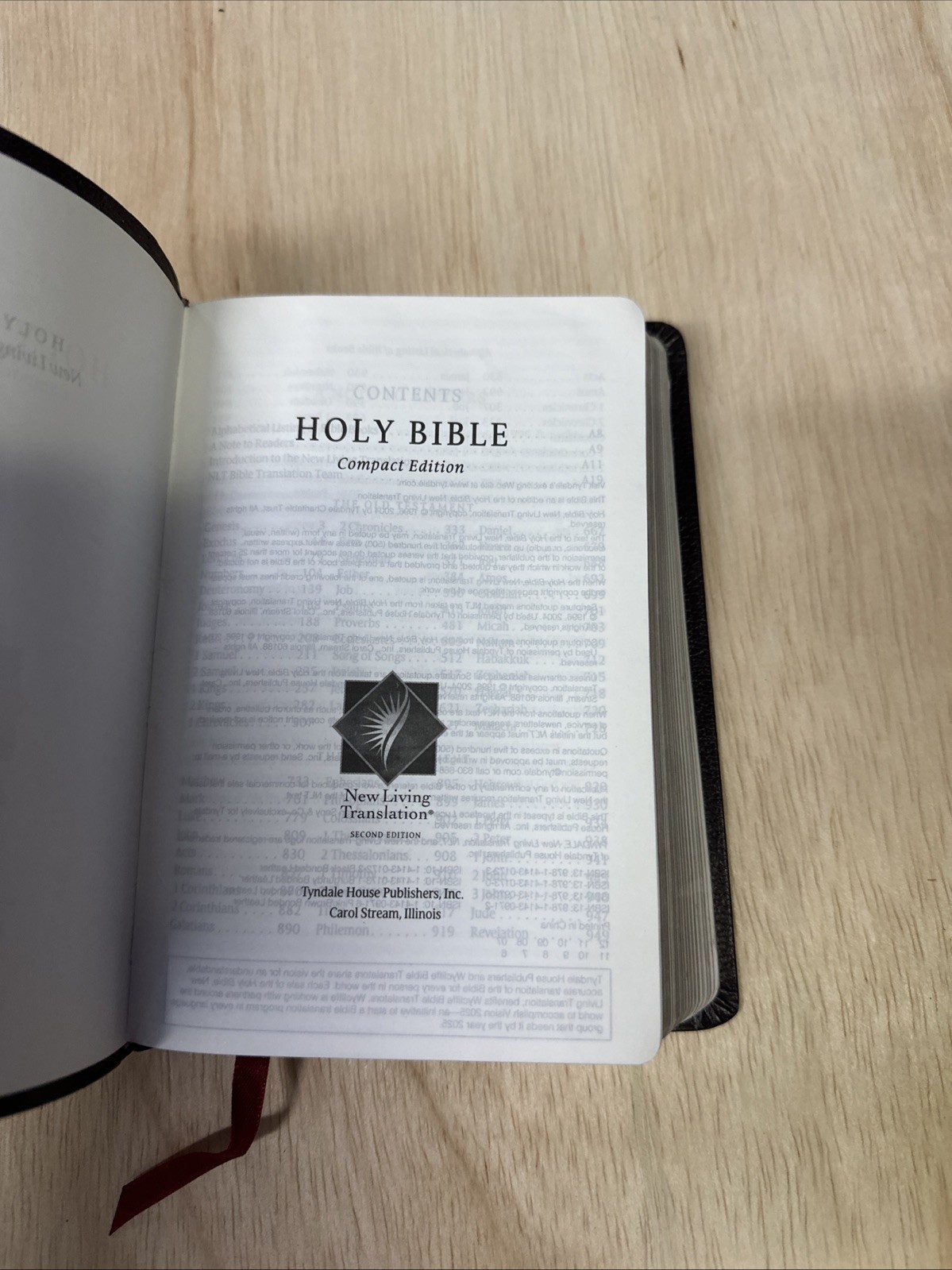 Compact Edition Holy Bible Tyndale Brown Bonded Leather New Living Translation