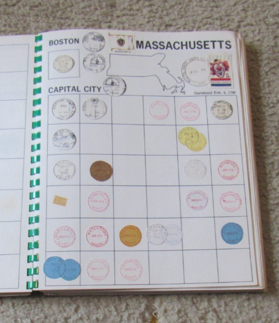 1971 POSTMARKS An Album of United States of America Post Office Mark Some Stamps