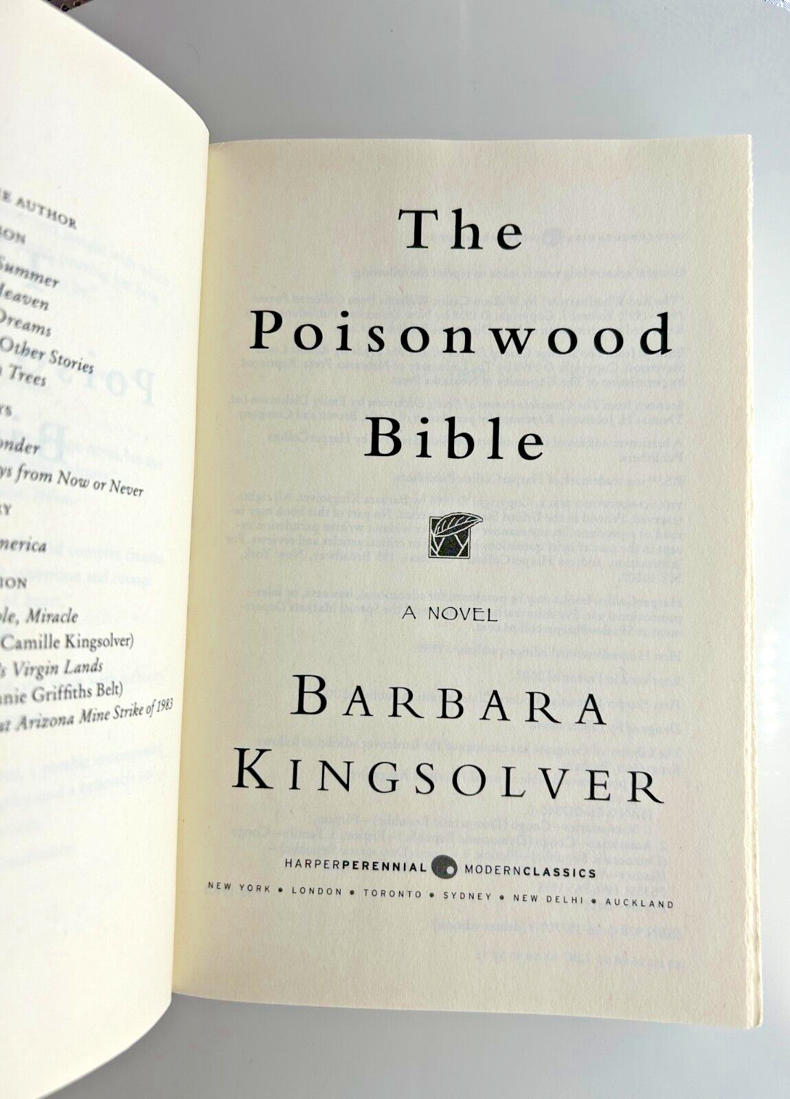 The Poisonwood Bible by Barbara Kingsolver LN