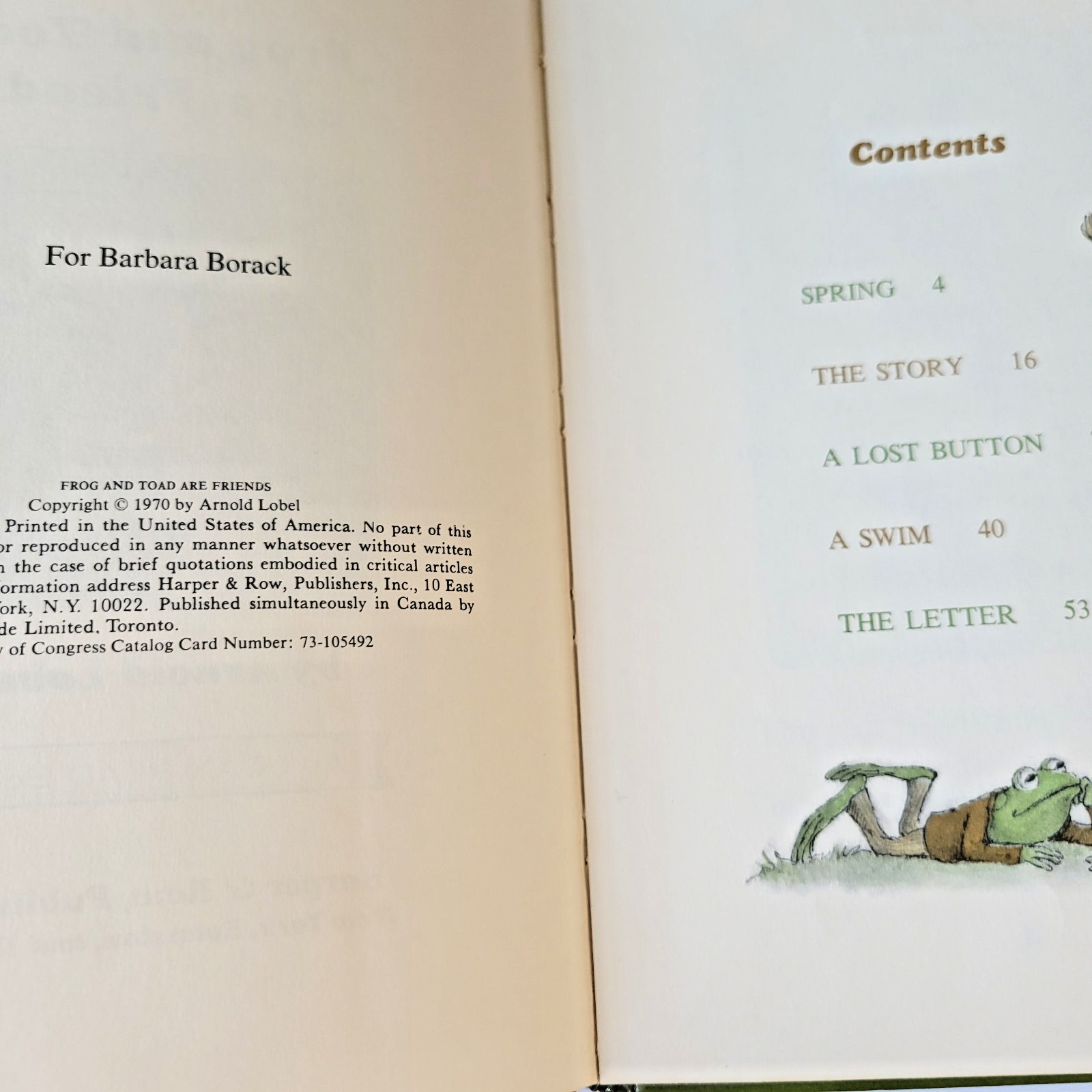Frog and Toad Are Friends Arnold Lobel 1970 First Edition Hardcover Free Ship