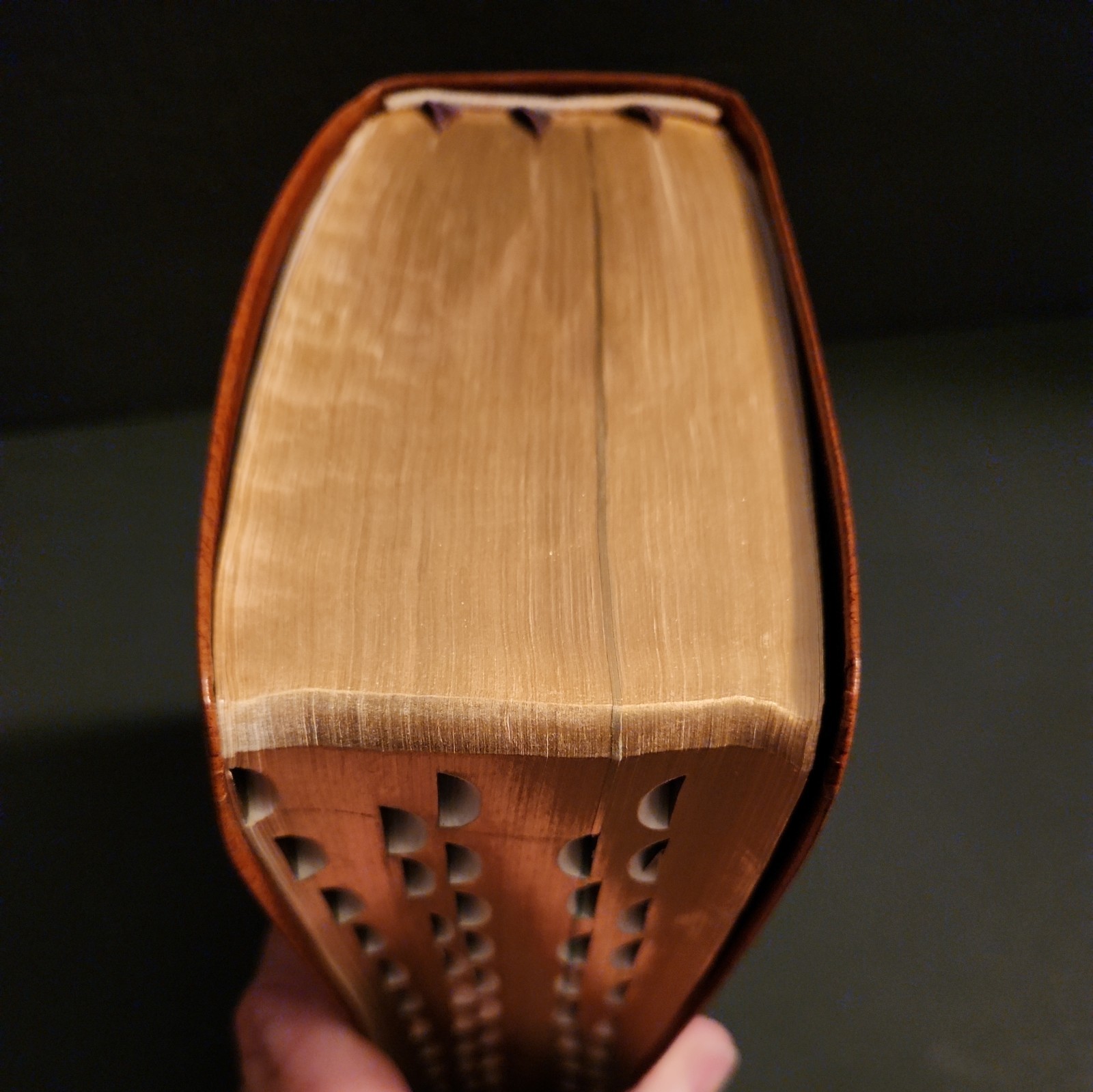 1981 quadruple Combination Indexed Brown Bendable Leather vg condition