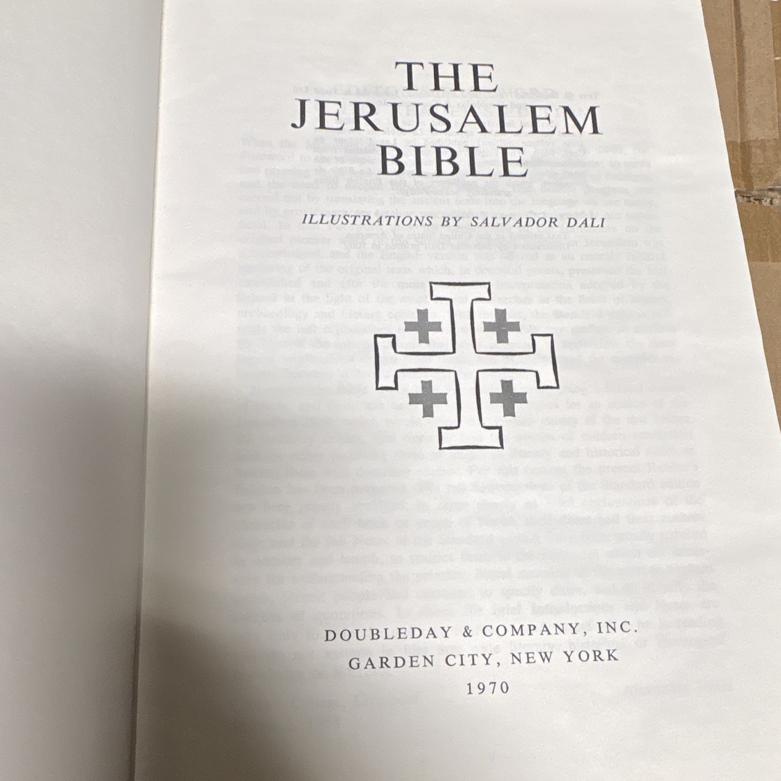 Doubleday The Jerusalem Bible HC 1970 Illus Salvador Dali Alexander Jones