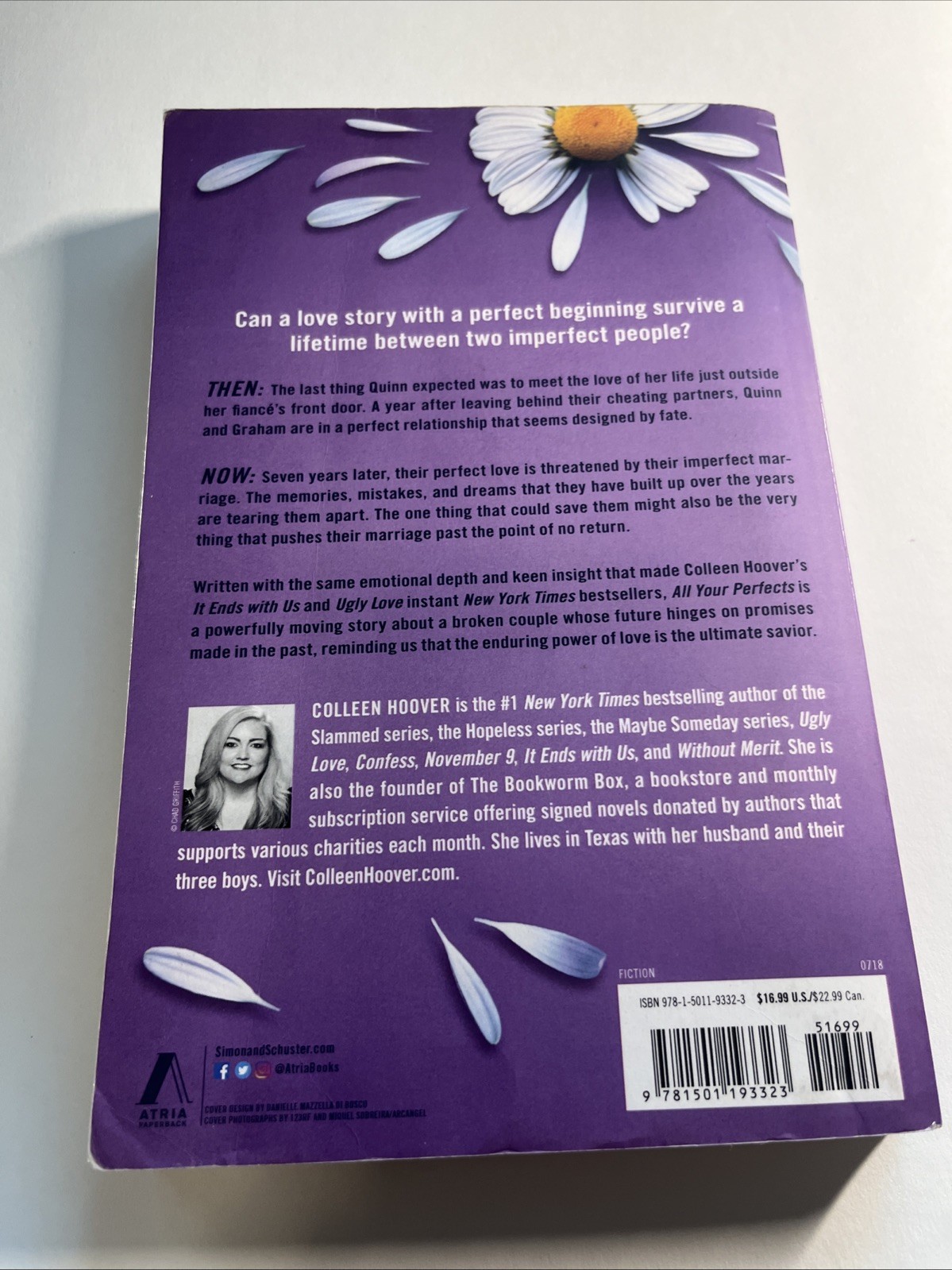 Lot of 3 Colleen Hoover Paperbacks, VG EB22