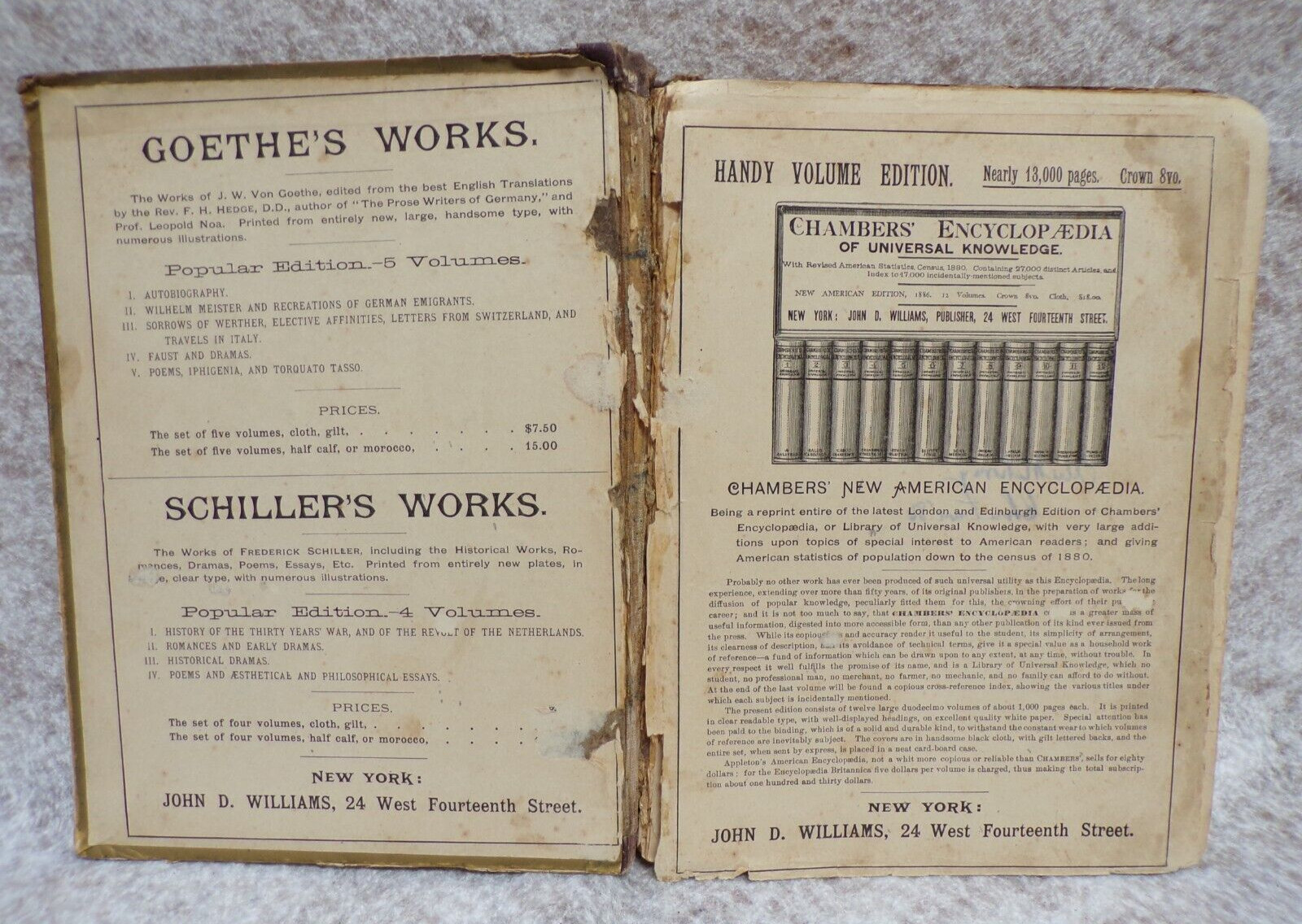 1885 BOOK GOOD TIMES FOR YOUNG PEOPLE HARD COVER 252 PAGES BY JOHN D. WILLIAMS