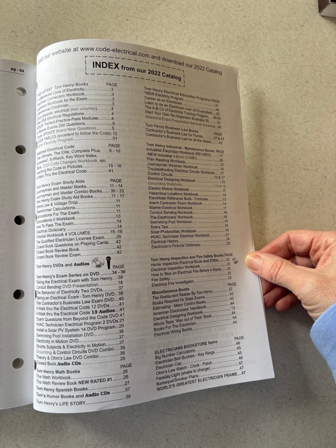 Tom Henry’s Key Word Index 2017 Nec Code 10th Printing Electrical Reference
