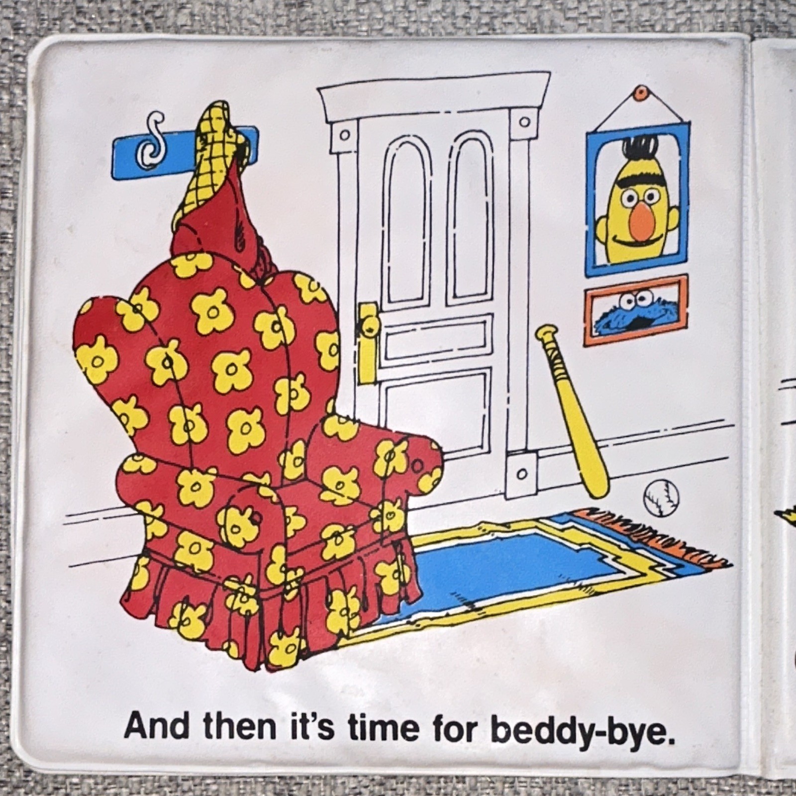 Vintage Sesame Street Ernie’s Bath Book Waterproof (1982) Random House/CTW