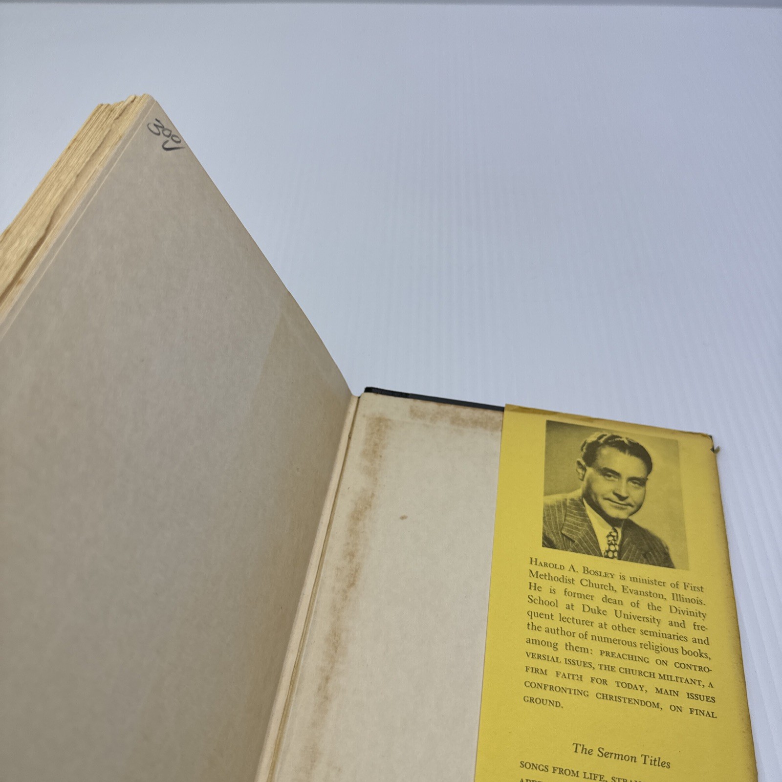 Sermons on the Psalms Harold A. Bosley 1956 HC Harper & Bros Vintage Christian