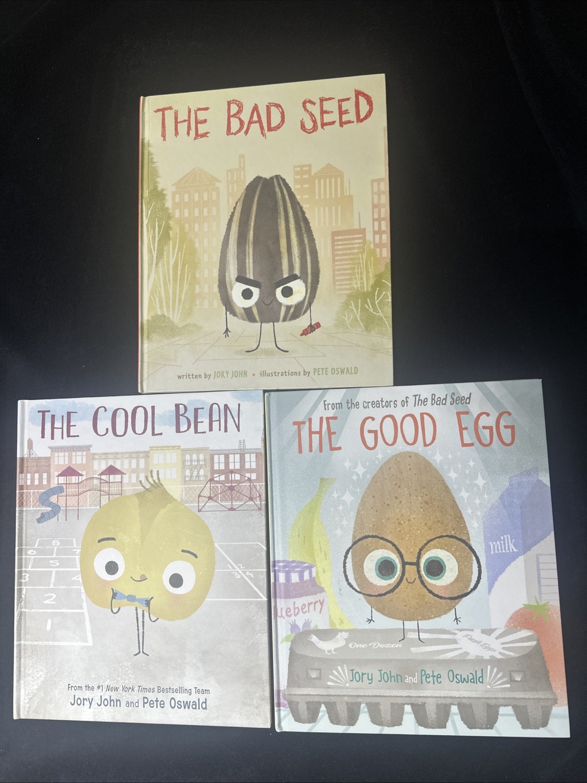 Lot 3 Hardcover The Bad Seed Series Books Good Egg Cool Bean Bad Seed-BRAND NEW