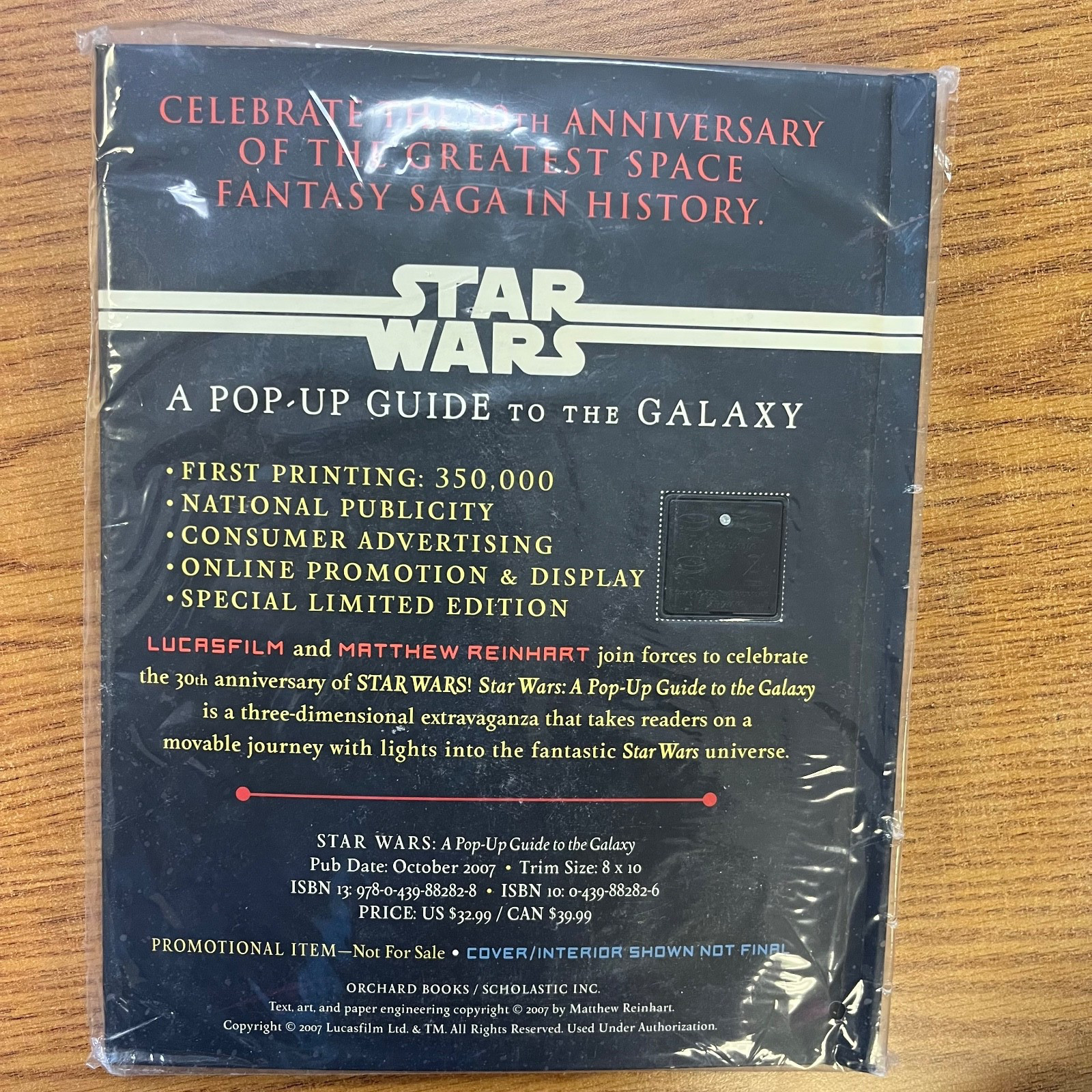 STAR WARS A Pop-Up Guide to the Galaxy Matthew Reinhart NIP Promotional 2007