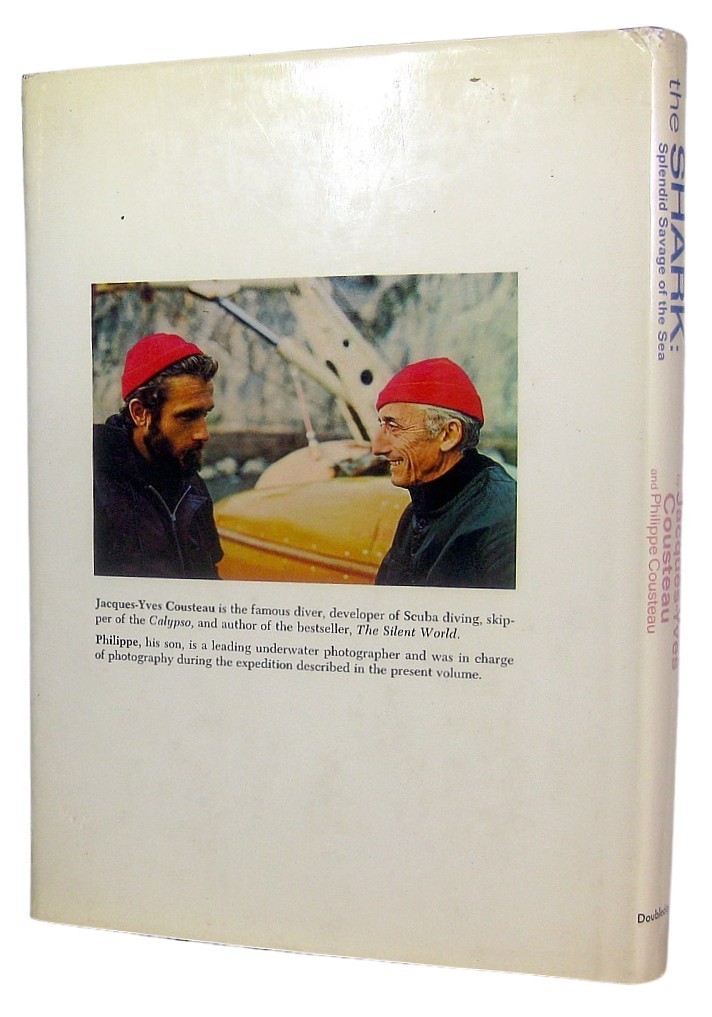 1970 SHARKS Personally Signed by JACQUES COUSTEAU & PHILIPPE COUSTEAU Ocean JAWS