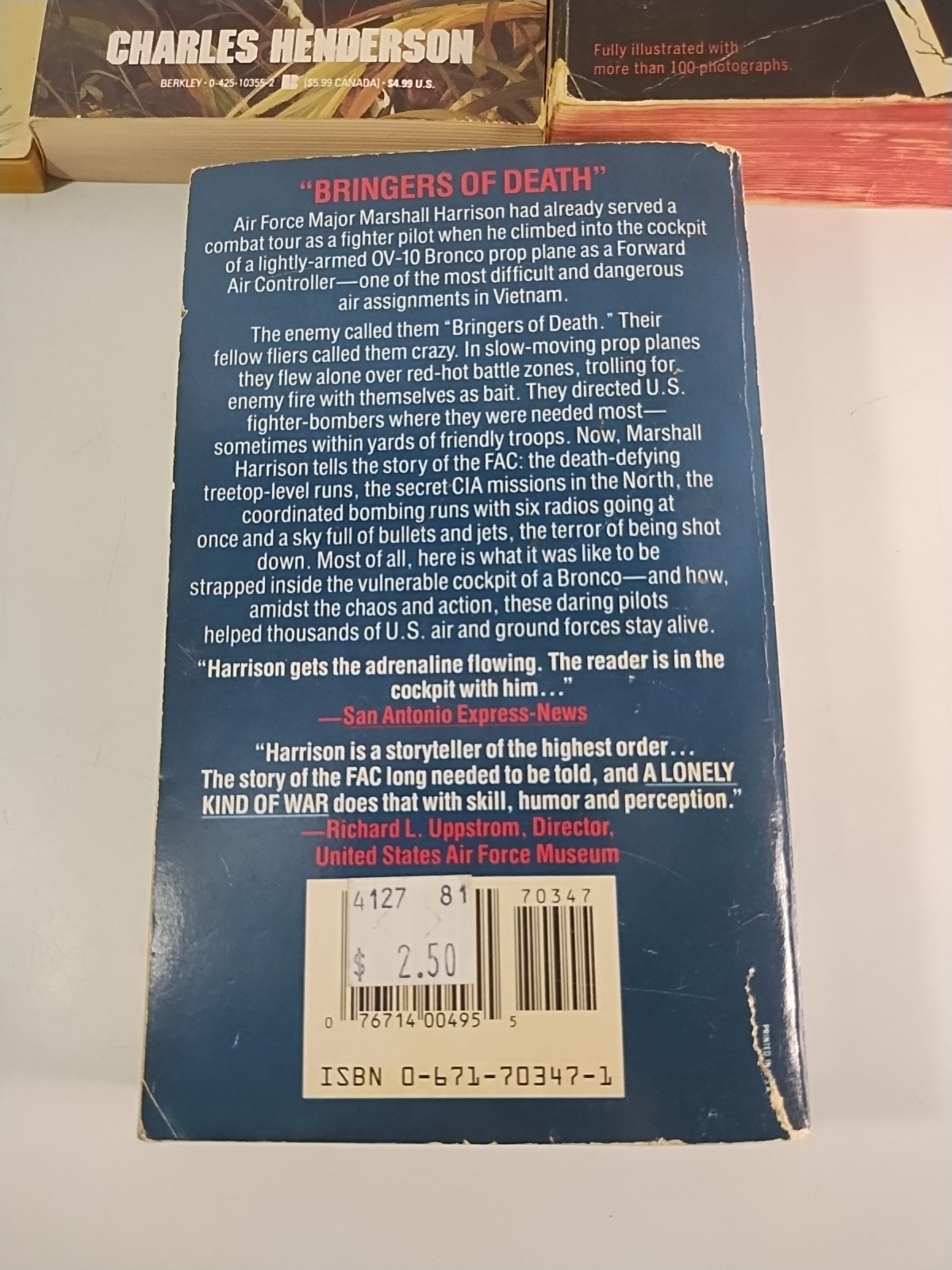 Vintage Military WWII & Vietnam War Paperback Book Lot of 8 Historical History