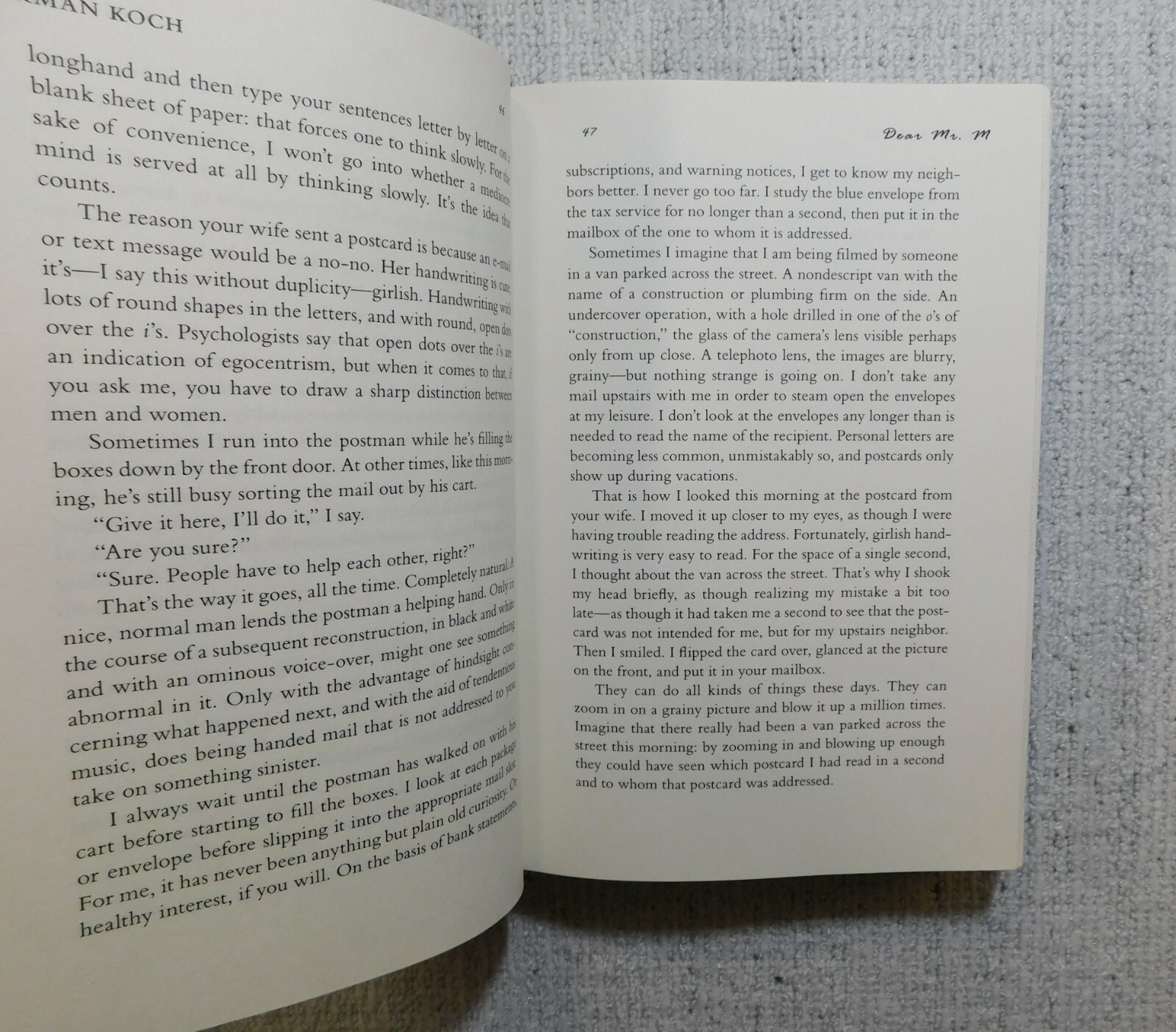 Dear Mr. M by Herman Koch (First American Edition, Hardcover with Dust Jacket)